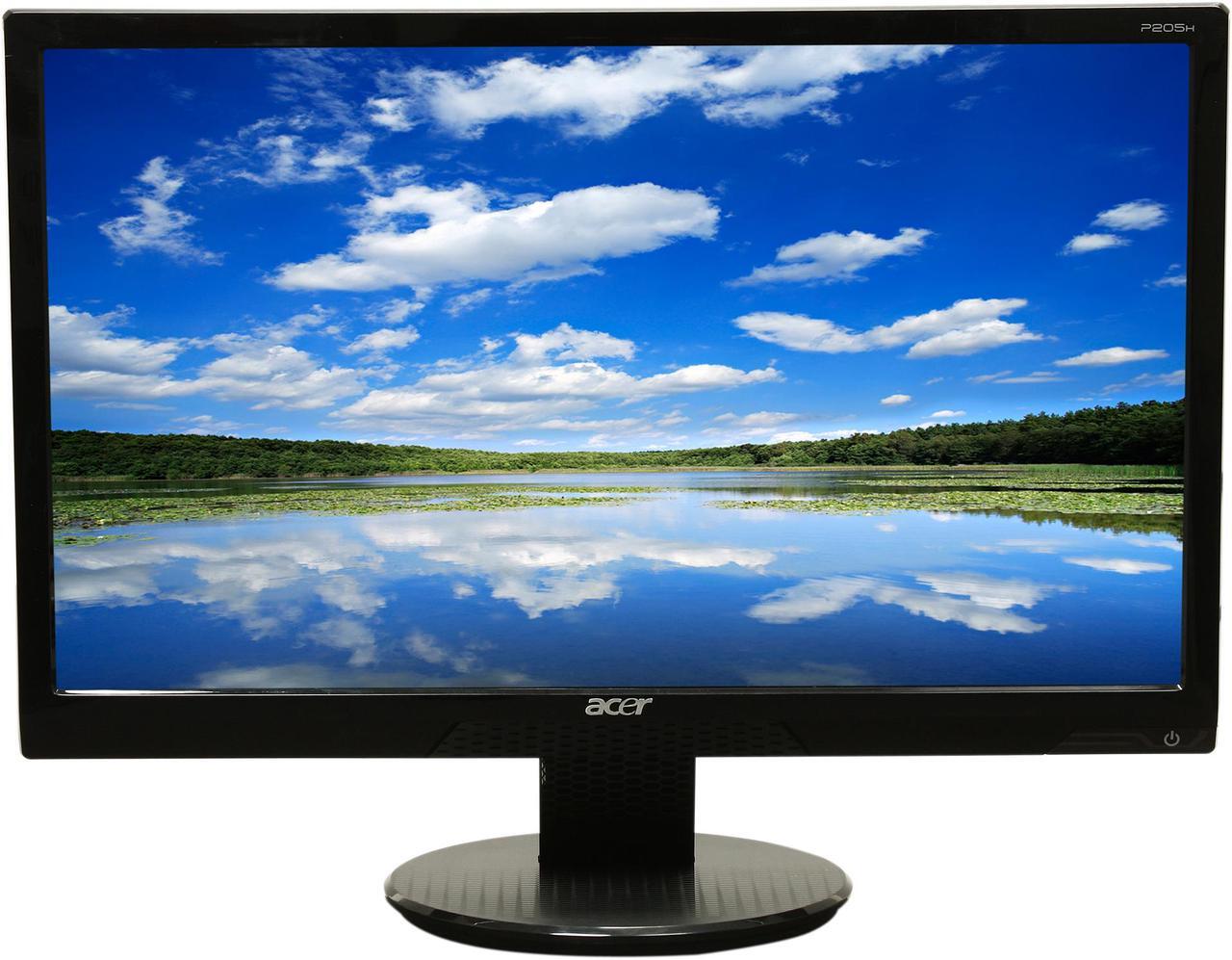 Alt view image 2 of 8 - Acer 20" 60 Hz LCD Monitor 5 ms D-Sub, DVI P205H CBMD