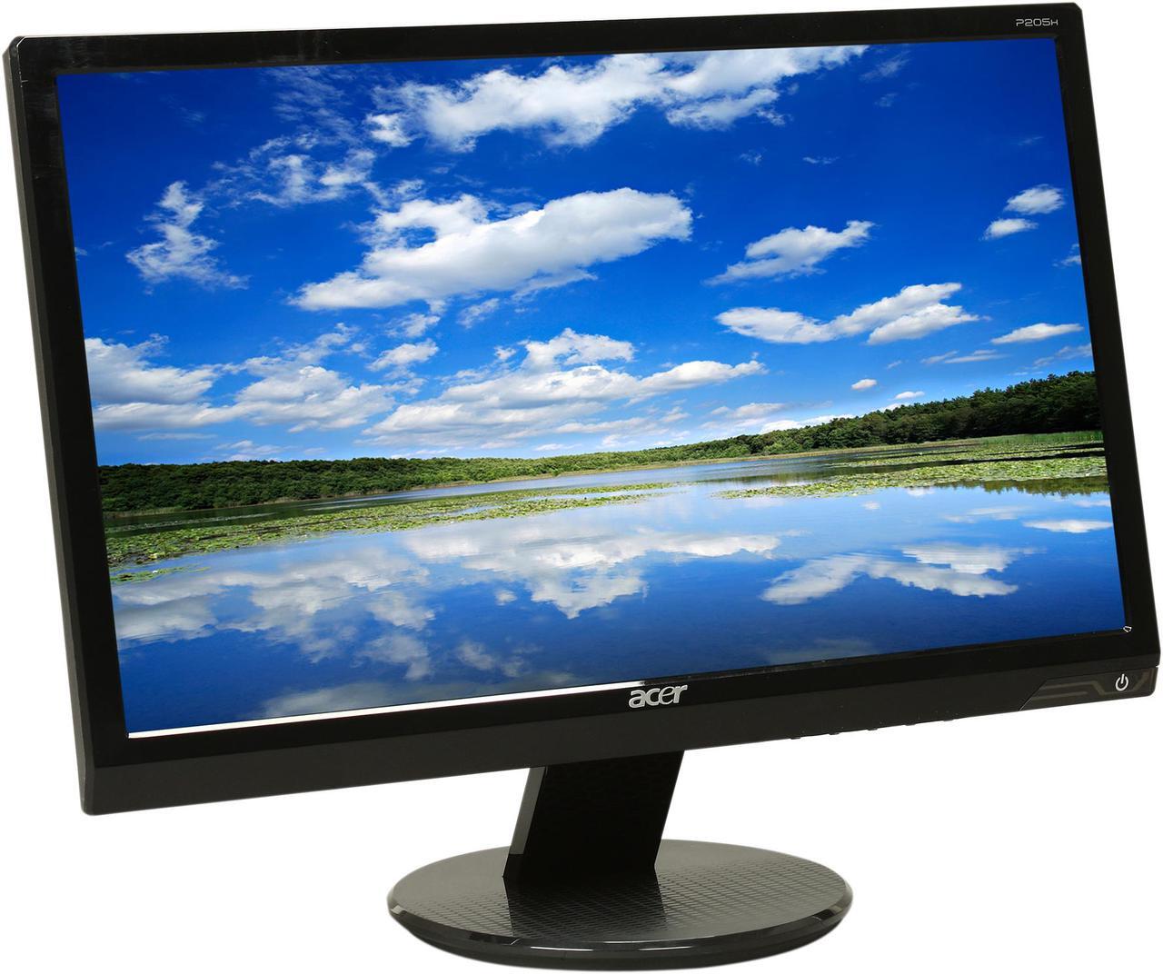 Alt view image 3 of 8 - Acer 20" 60 Hz LCD Monitor 5 ms D-Sub, DVI P205H CBMD