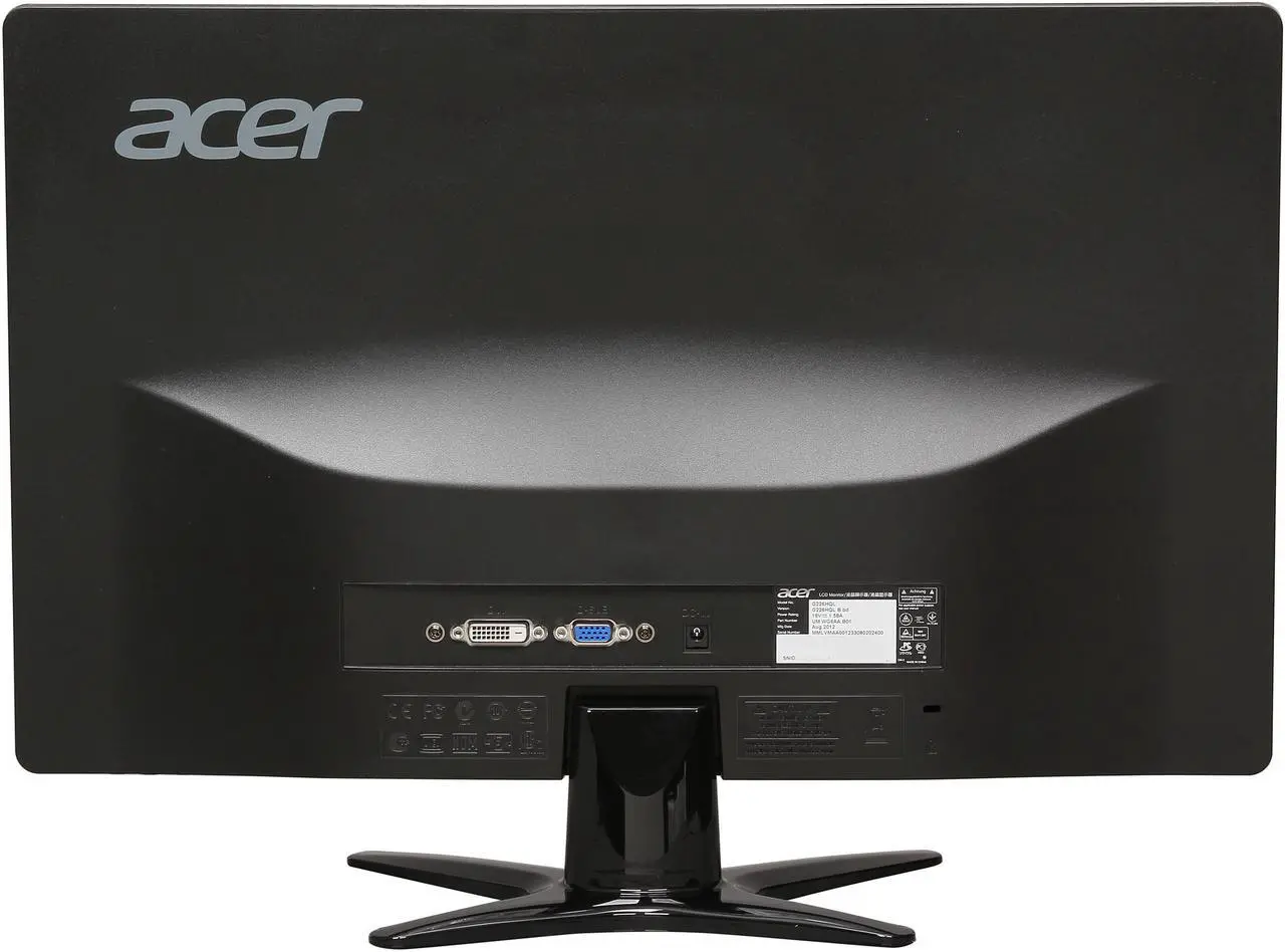 Alt view image 5 of 7 - Acer 21.5" 60 Hz TN LCD Monitor 5 ms D-Sub, DVI G6 Series G226HQLBbd (UM.WG6AA.B01)