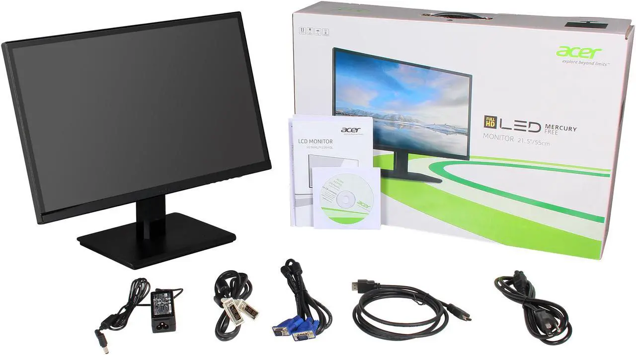 Alt view image 8 of 8 - Acer H6 Series H226HQLbid Black 21.5" HDMI Widescreen LED Backlight LCD Monitor, IPS Panel 250 cd/m2 ACM 100,000,000:1 (1000:1)