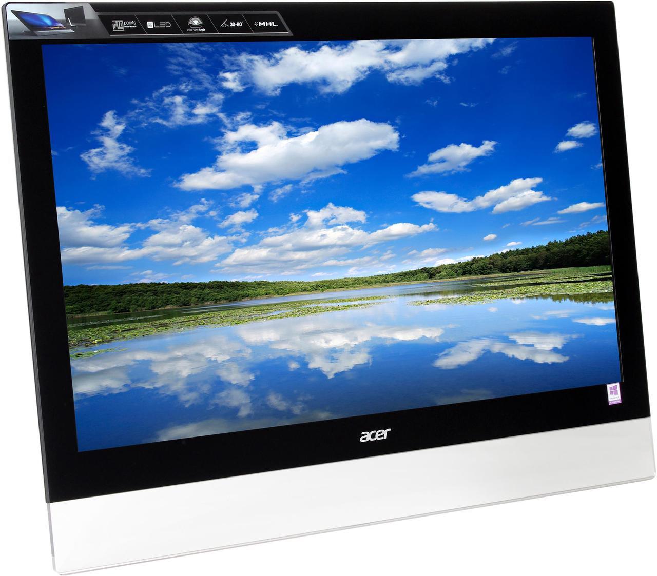 Alt view image 3 of 10 - Acer T272HLbmjjz 27" 5ms Touchscreen 10-pt Capacitive Touch Widescreen Monitor 300 cd/m2 5000:1 Built-in Speakers