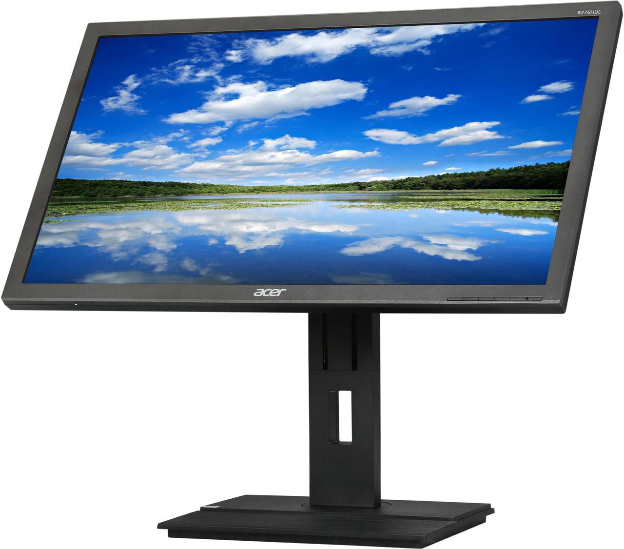 Acer B276HUL Dark Gray 27" 6ms WQHD HDMI Widescreen LED Backlight LCD Monitor IPS 350 cd/m2 ACM 100,000,000:1 (1000:1) Built-in Speakers