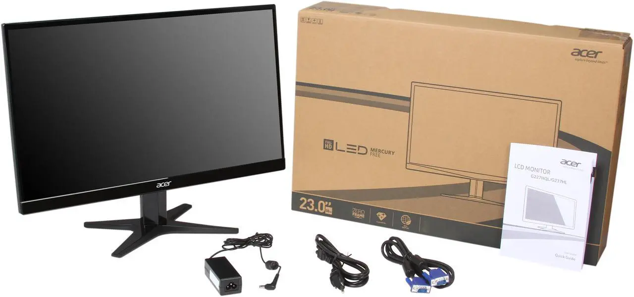 Alt view image 8 of 8 - Acer 23" IPS Tilt Adjustable LCD Monitor IPS 6ms (GTG) D-Sub, HDMI G7 G237HLbi
