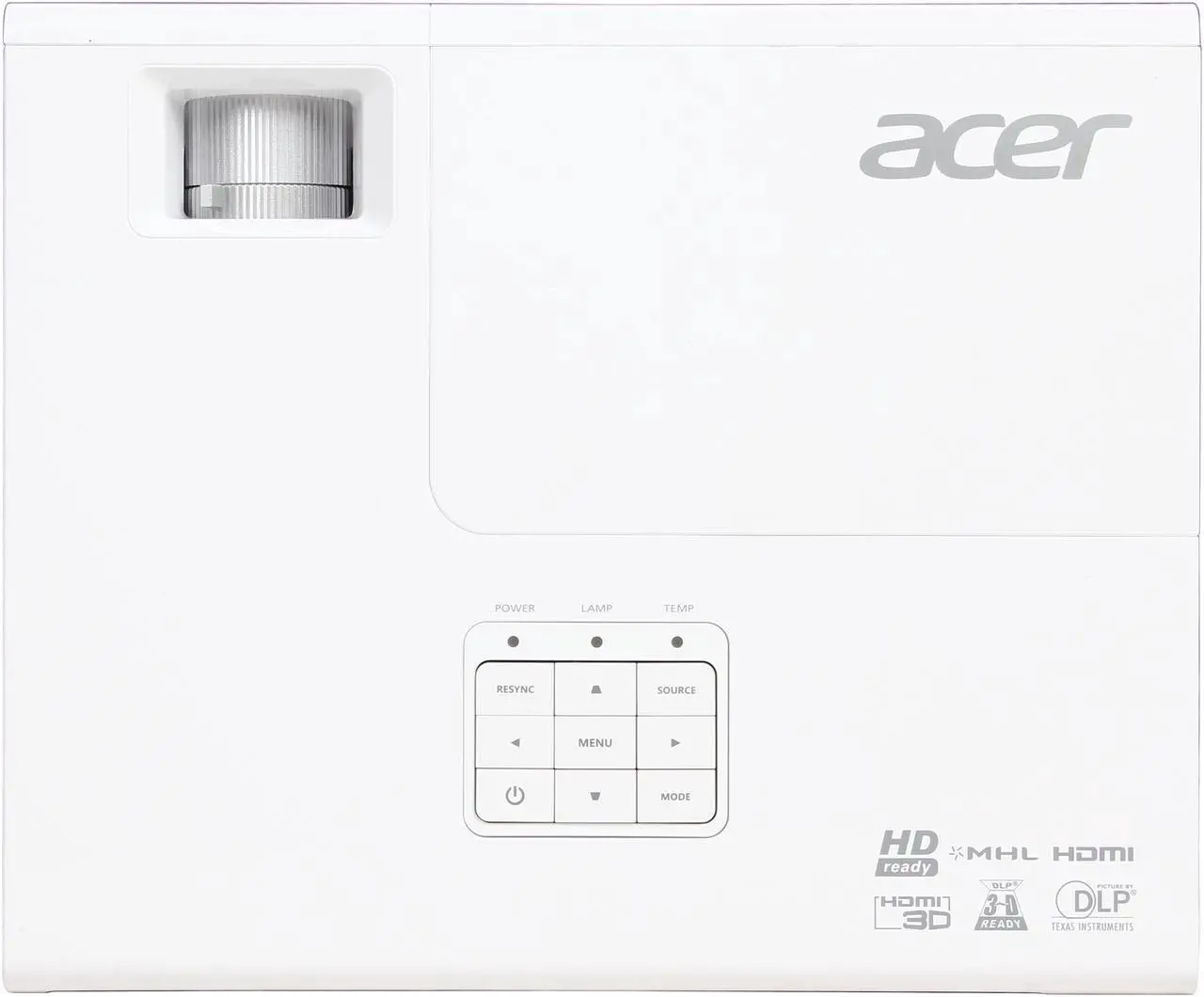 Alt view image 6 of 8 - Acer X1373WH LED Projector, 3000 Lumens, 13000:1 Contrast Ratio, 28"-300" Image Size, VGA, HDMI, USB, S-Video, Built-in Speaker