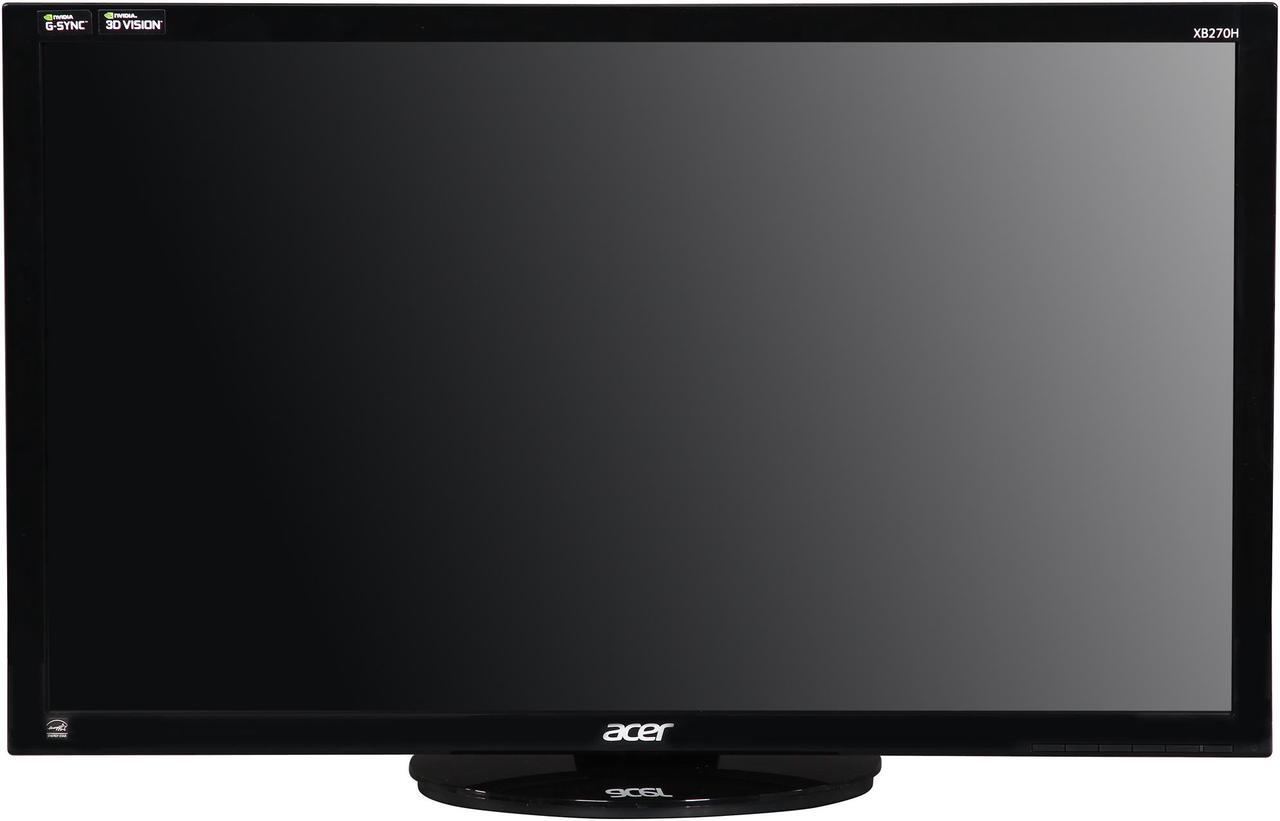 Alt view image 7 of 10 - Acer XB270H Abprz Black 27" 1ms (GTG) 144HZ Widescreen LED Backlight LCD G-SYNC Monitor, 300 cd/m2, USB Hub, 1000:1