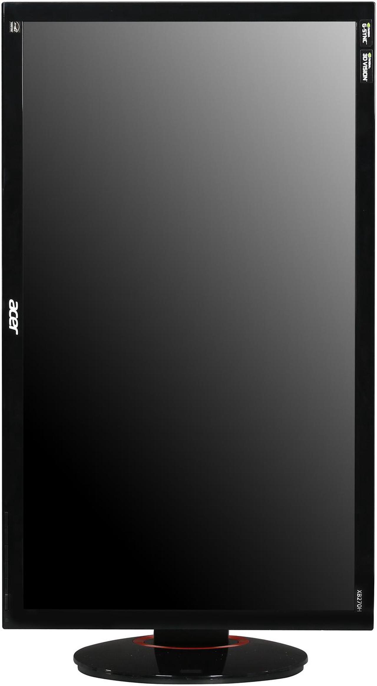 Alt view image 8 of 10 - Acer XB270H Abprz Black 27" 1ms (GTG) 144HZ Widescreen LED Backlight LCD G-SYNC Monitor, 300 cd/m2, USB Hub, 1000:1