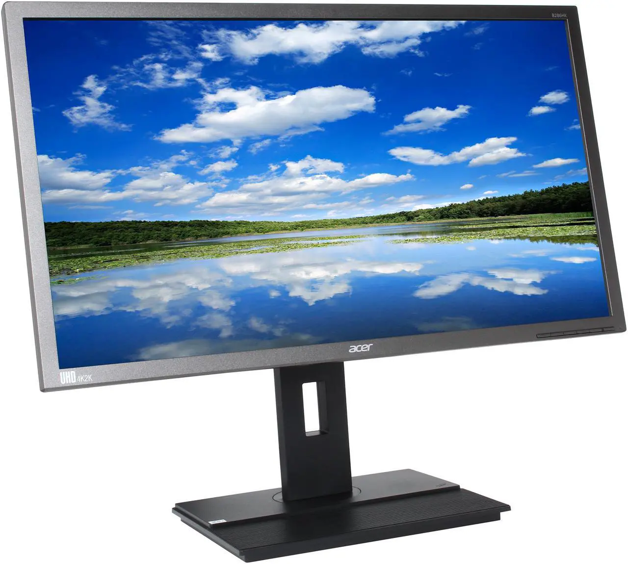 Alt view image 3 of 11 - Acer 28" 60 Hz TN UHD LED Backlight Monitor 2 ms DVI, HDMI, DisplayPort B286HK ymjdpprz UM.PB6AA.003