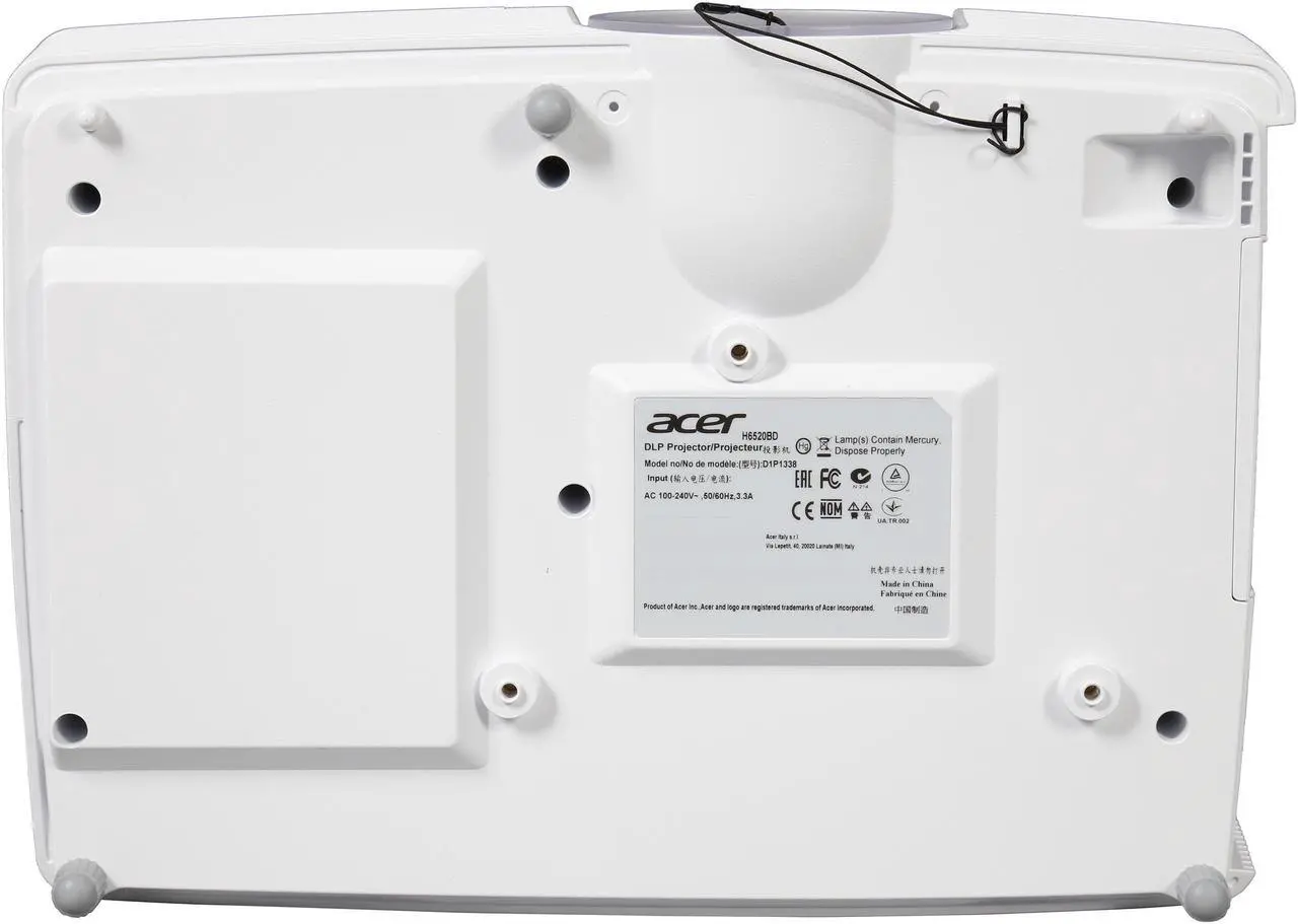 Alt view image 9 of 9 - Acer H6520BD 1920 x 1080 3,500 ANSI Lumens (Standard) 2,800 ANSI Lumens (ECO) DLP Projector 10,000:1