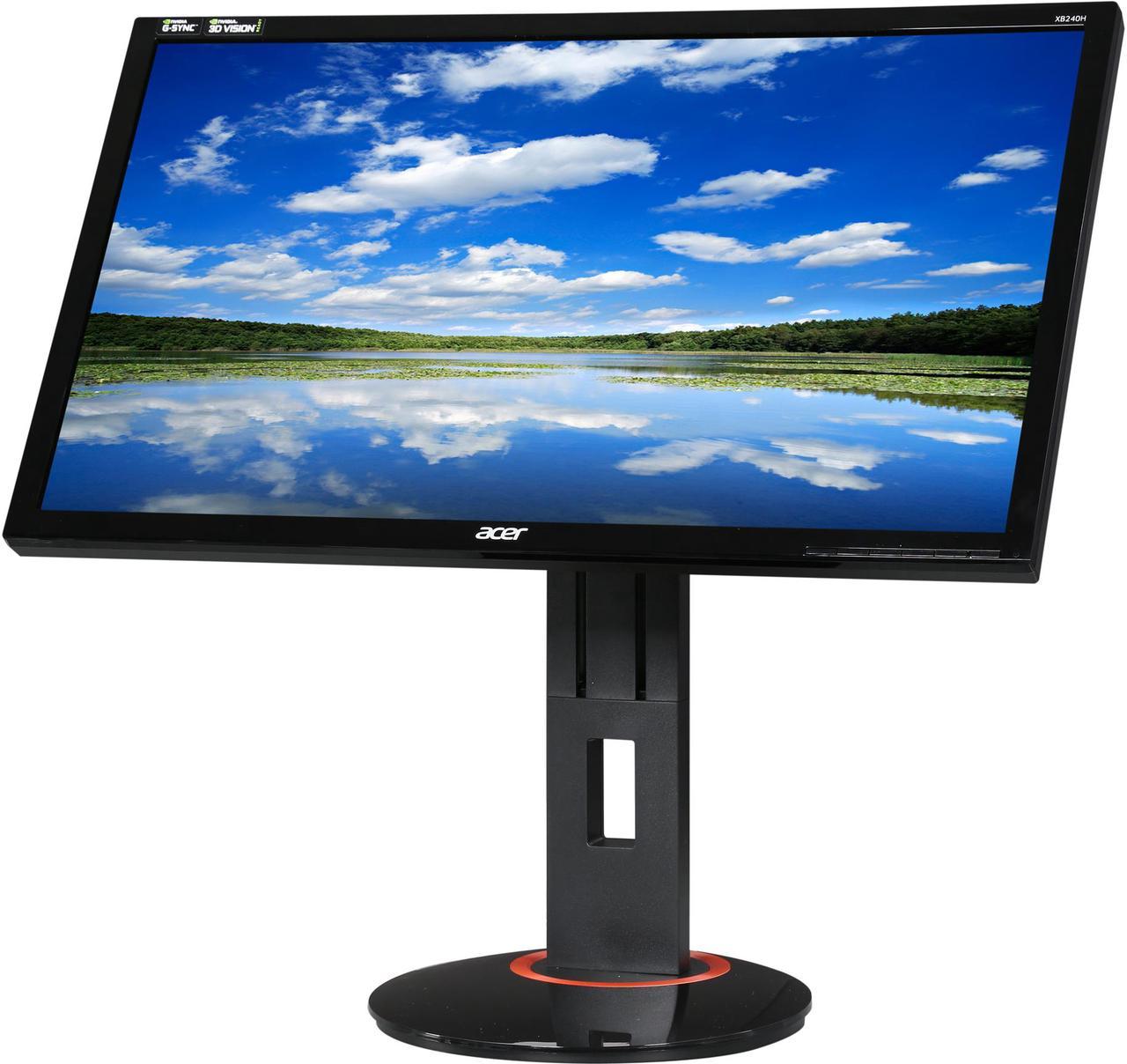 Acer XB240H ABPR Black 24" 1ms Widescreen LED Backlight G-Sync LCD Monitor 350 cd/m2 1,000:1