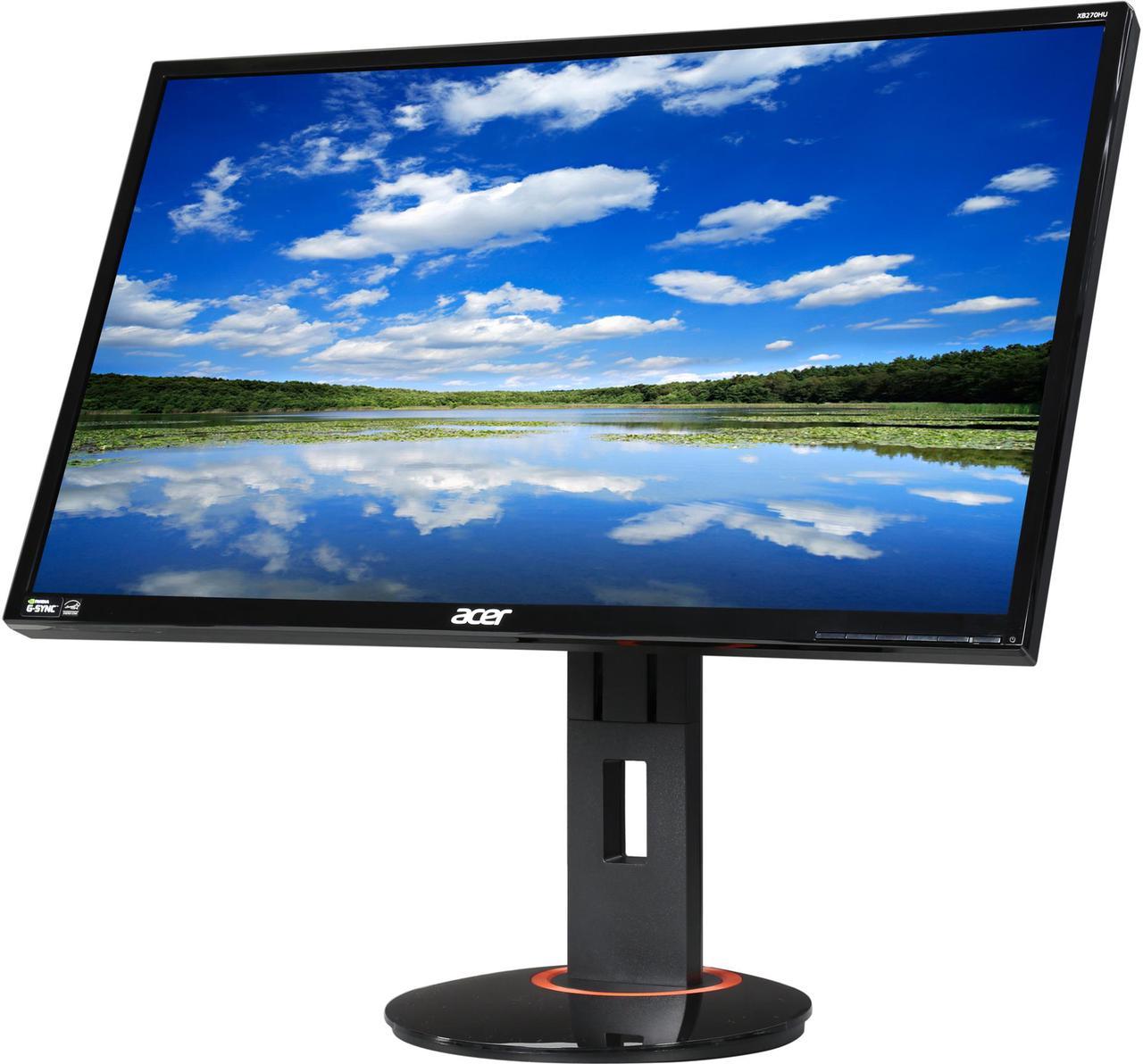 Acer XB270HU bprz Black 27'' 144 Hz WQHD G-SYNC Widescreen LED Backlight LCD Monitor IPS 350 cd/m2 1,000:1