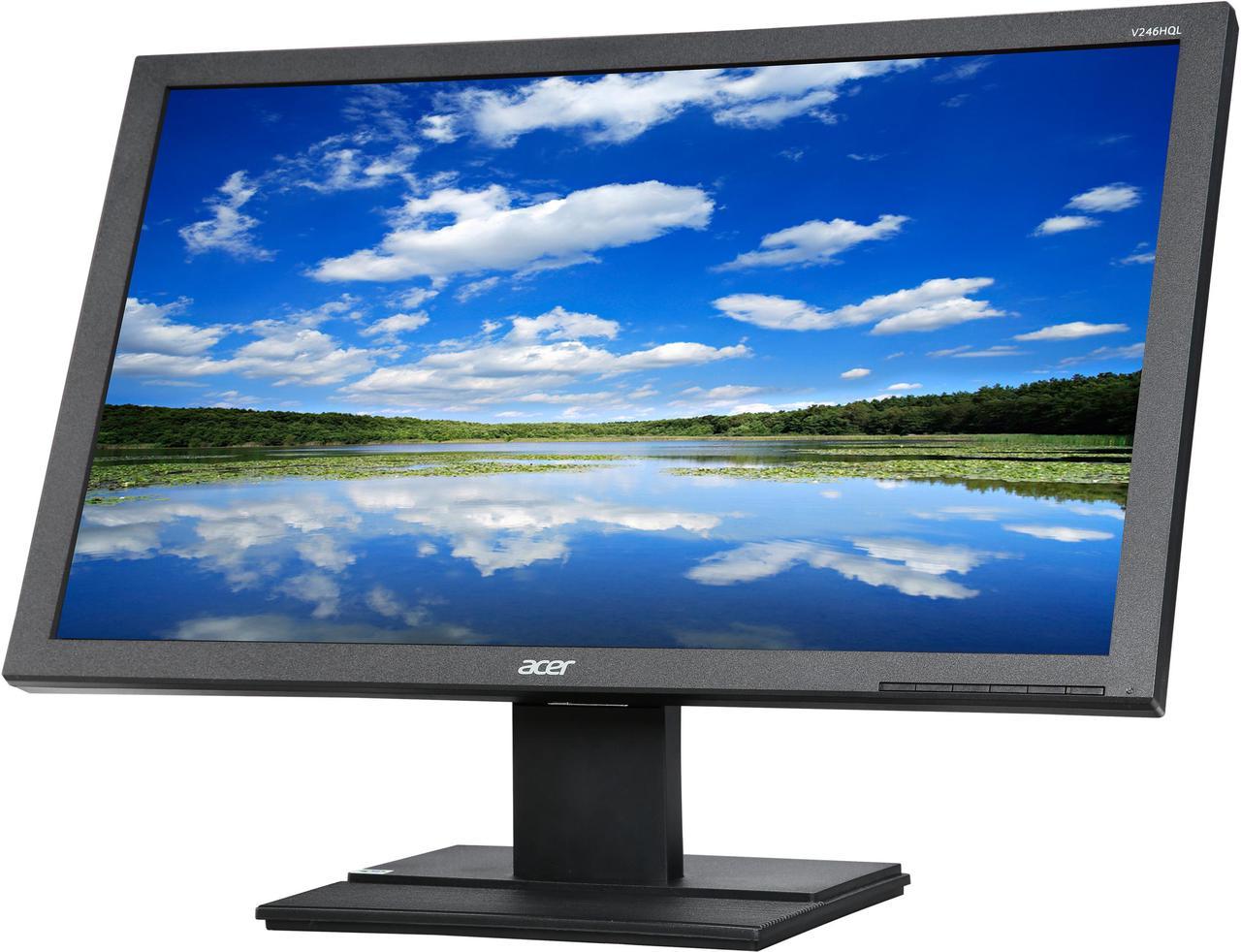 Acer 24" (Actual size 23.6") TN FHD LCD Monitor 5 ms 1920 x 1080 D-Sub, DVI V246HQL Cbd UM.UV6AA.C01