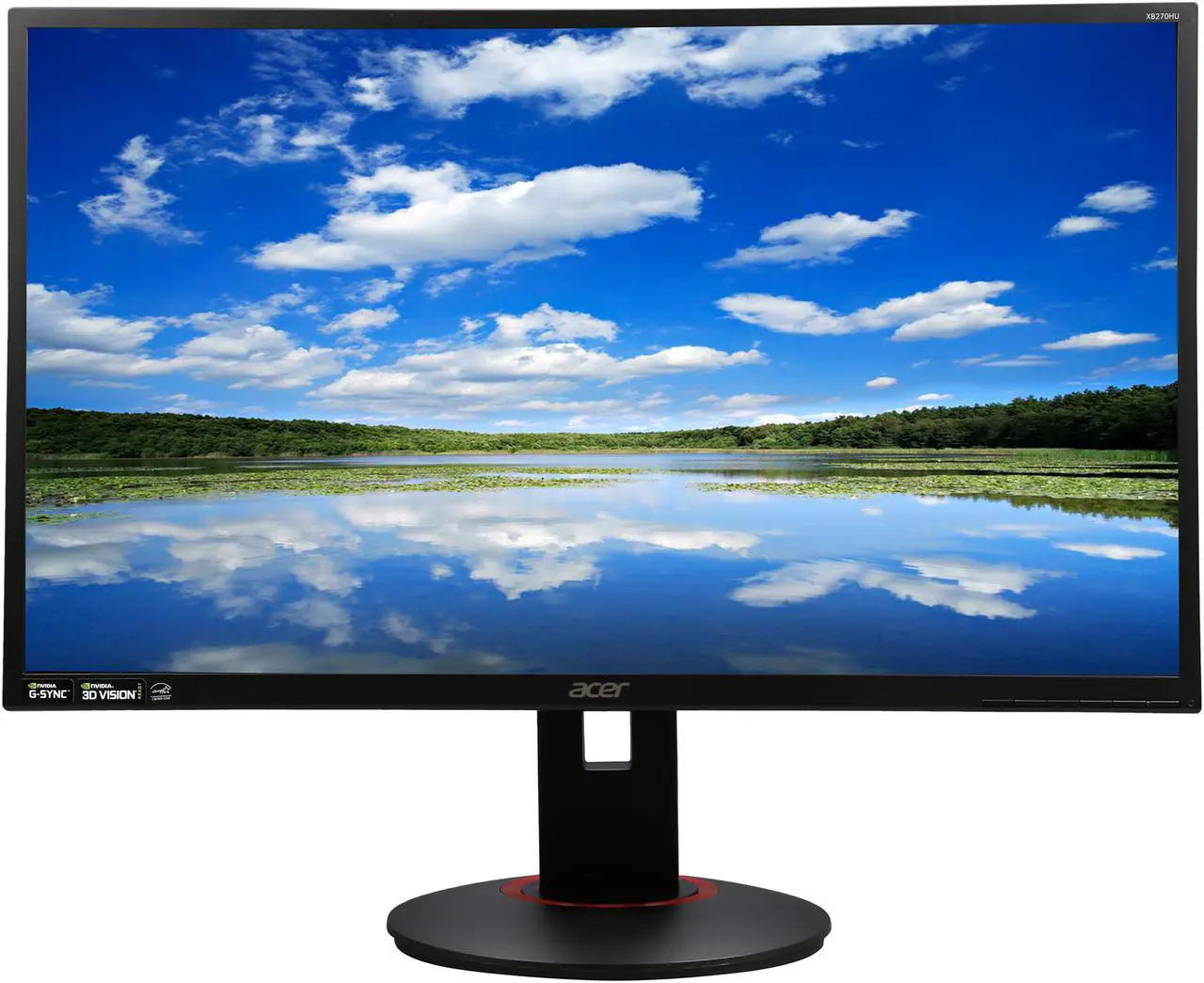 Alt view image 3 of 8 - Acer XB270HU Abprz Black 27" 144Hz WQHD Widescreen LED Backlight LCD G-SYNC Gaming Monitor 350 cd/m2 1,000:1, Flicker Free Design, Ergo Stand Pivots with USB 3.0