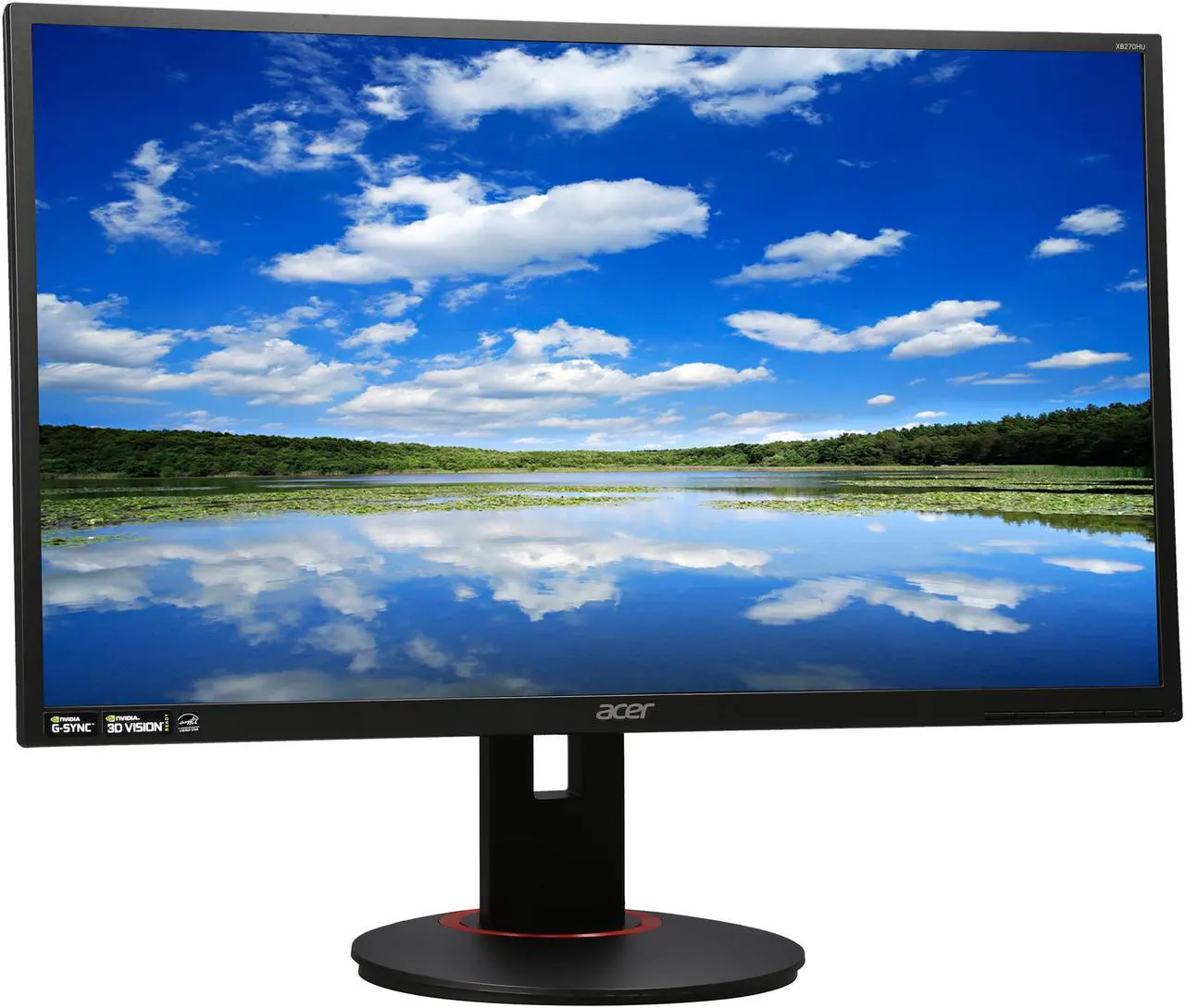 Alt view image 4 of 8 - Acer XB270HU Abprz Black 27" 144Hz WQHD Widescreen LED Backlight LCD G-SYNC Gaming Monitor 350 cd/m2 1,000:1, Flicker Free Design, Ergo Stand Pivots with USB 3.0