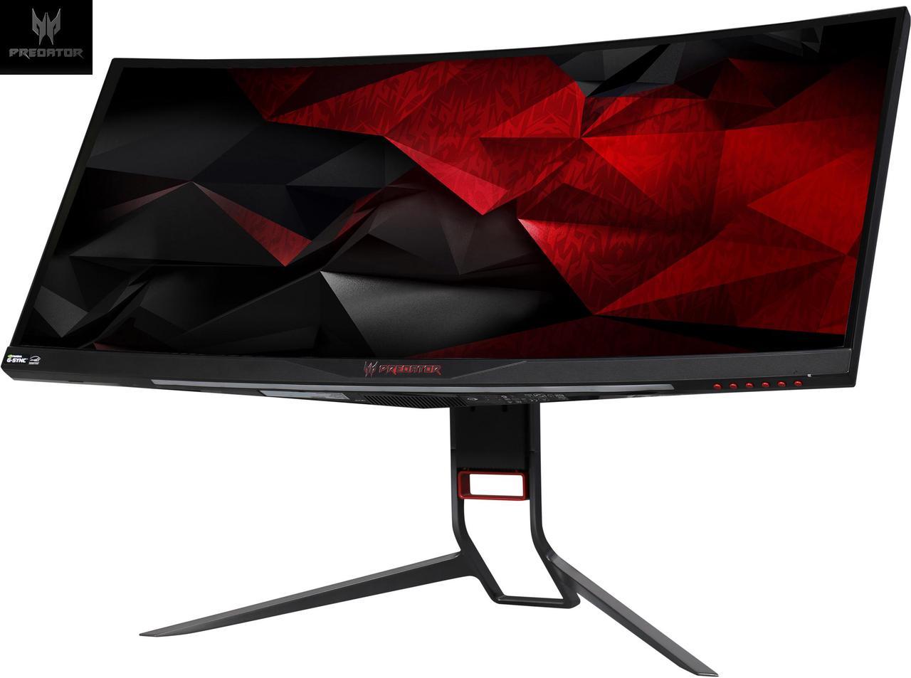 Acer Predator X34 bmiphz Black 34" IPS 4ms (GTG) 60Hz/100Hz, 3440 x 1440 21:9, NVIDIA G-SYNC Ultra-wide Curved Gaming Monitor, ZeroFrame Design, Predator GameView Technology, VESA Mountable, Tilt/Height Adjustable, 2 x 7w Speakers