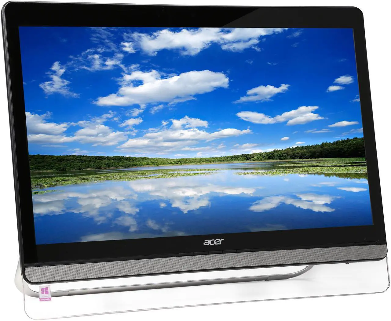 Alt view image 3 of 8 - Acer UT0 UT220HQL 21.5" Touchscreen Full HD Black Monitor VA Panel 8ms Built-in Speakers