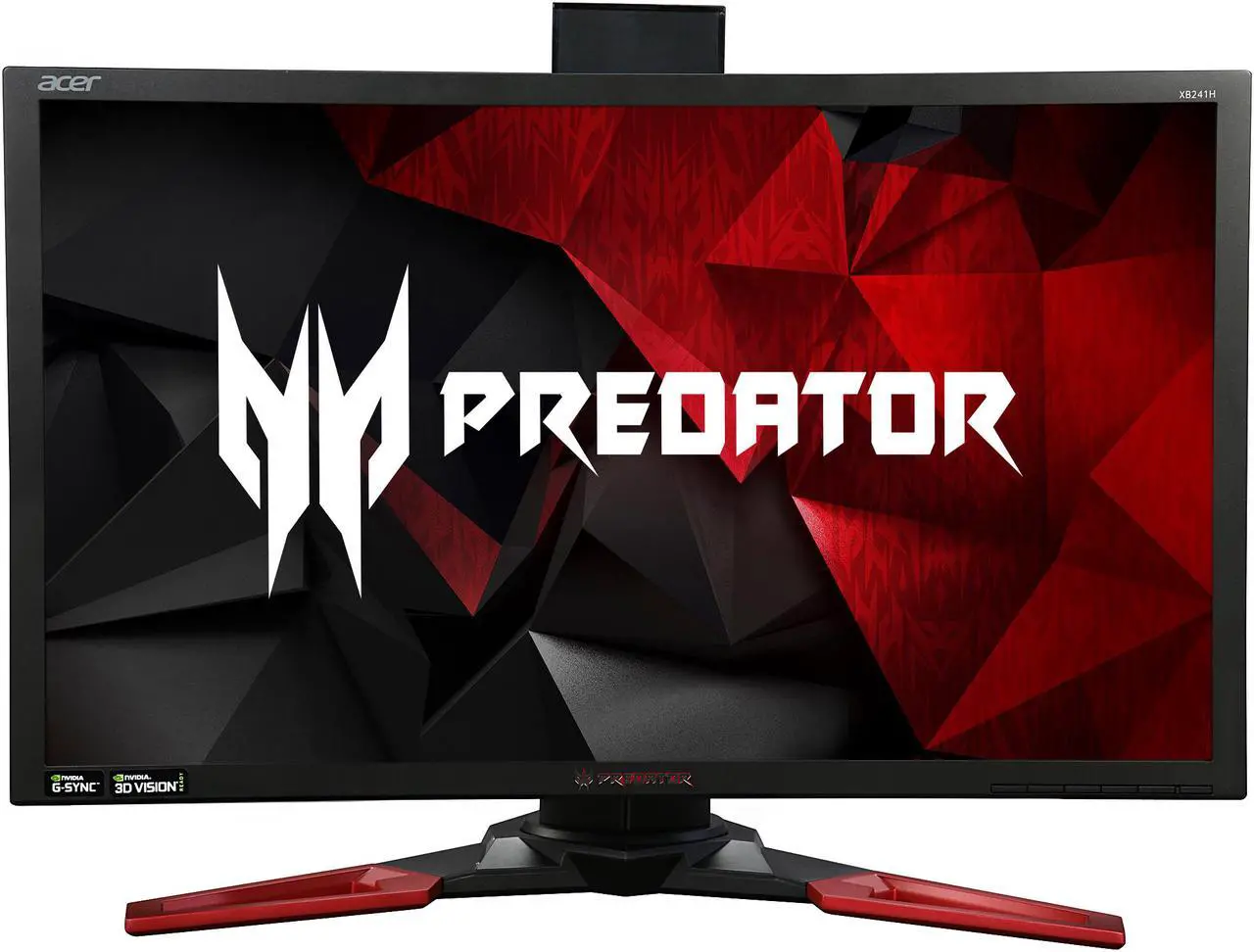 Alt view image 3 of 10 - Acer Predator XB1 XB241H bmipr 24" Full HD 1920 x 1080 1ms 144Hz 180Hz OverClocked HDMI DisplayPort NVIDIA G-SYNC Technology Built-in Speakers Flicker-Less Technology Backlit LED Height Adjustable Gaming Monitor