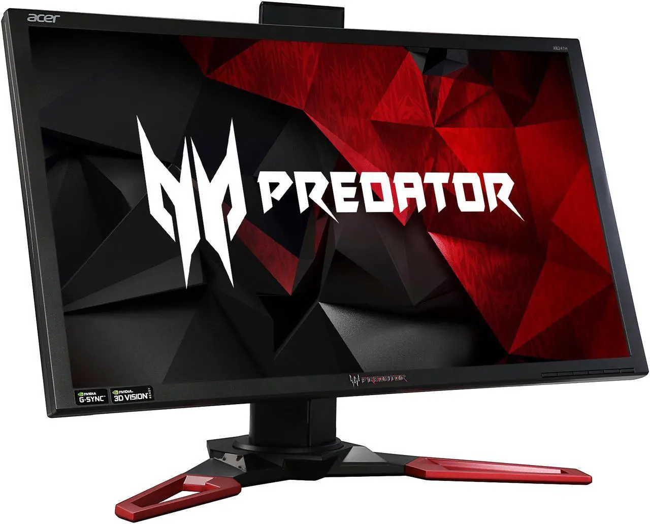 Alt view image 4 of 10 - Acer Predator XB1 XB241H bmipr 24" Full HD 1920 x 1080 1ms 144Hz 180Hz OverClocked HDMI DisplayPort NVIDIA G-SYNC Technology Built-in Speakers Flicker-Less Technology Backlit LED Height Adjustable Gaming Monitor