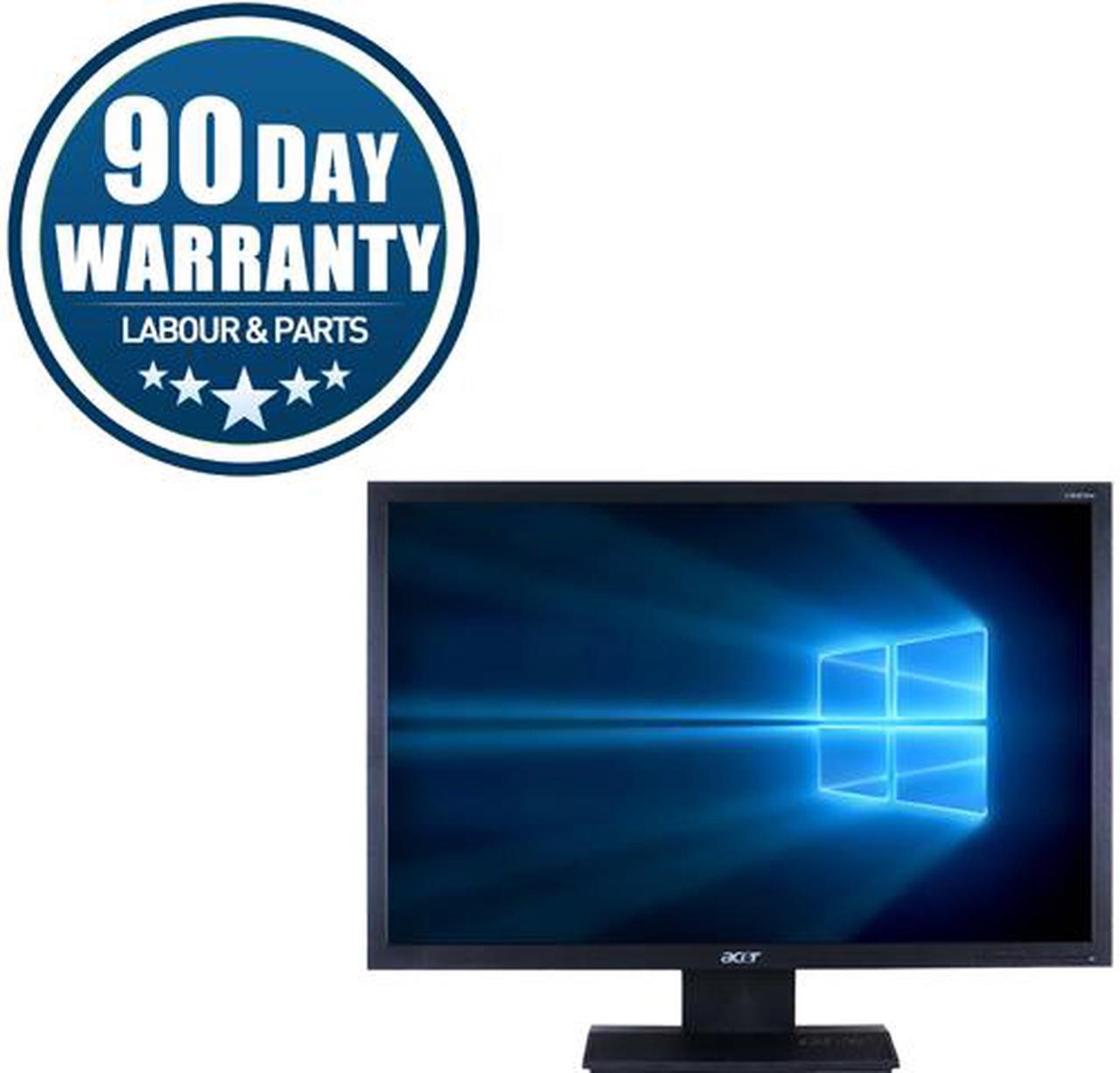 Refurbished Acer V223W, 22" LCD, 1680 X 1050, 1 X VGA, 1 X DVI, 90 Days Warranty