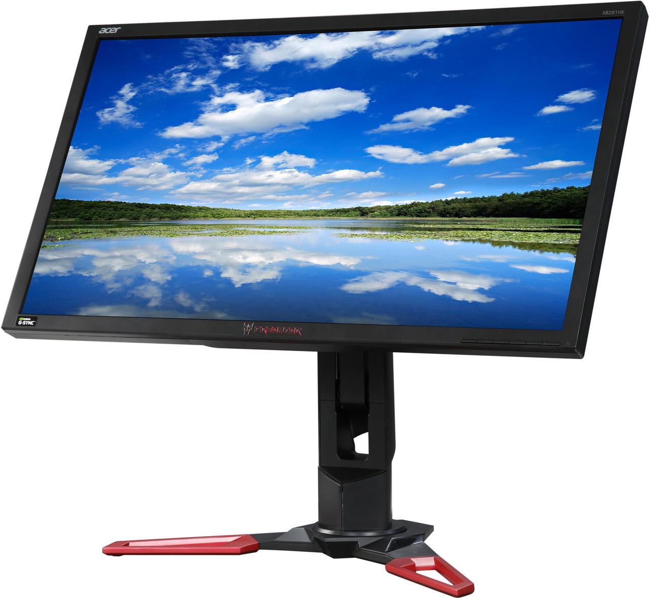 Main image of Acer Predator XB1 Series XB281HK bmiprz 28" Ultra HD 3840 x 2160 4K Resolution 60Hz 1ms HDMI DisplayPort Built-in Speakers USB 3.0 Hub NVIDIA G-SYNC Backlit LED LCD Gaming Monitor