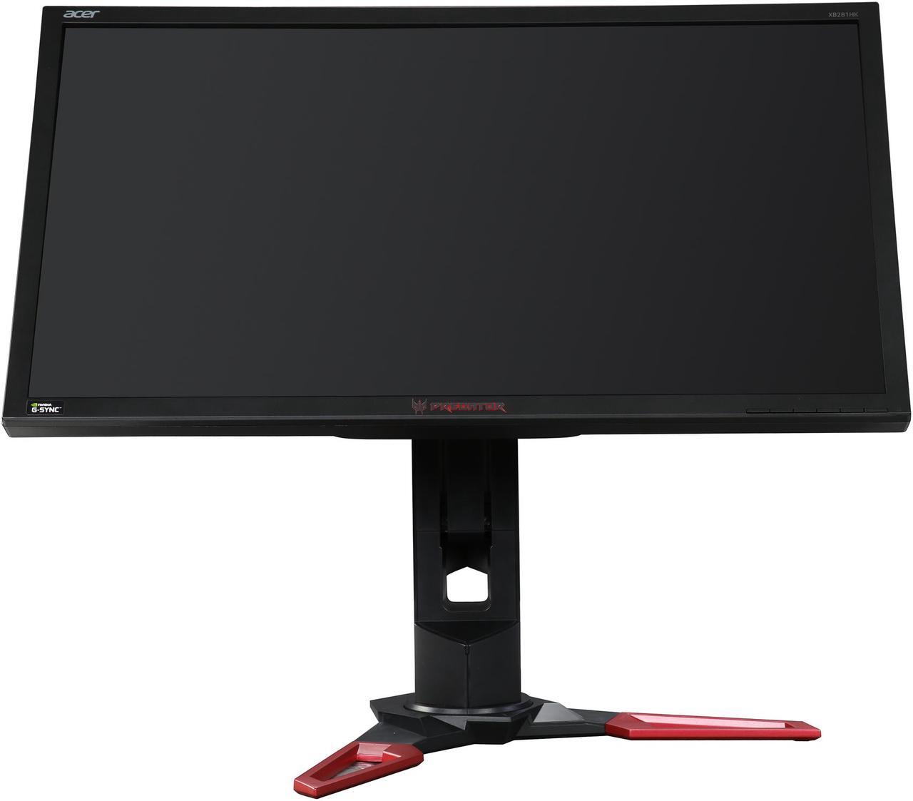 Alt view image 8 of 11 - Acer Predator XB1 Series XB281HK bmiprz 28" Ultra HD 3840 x 2160 4K Resolution 60Hz 1ms HDMI DisplayPort Built-in Speakers USB 3.0 Hub NVIDIA G-SYNC Backlit LED LCD Gaming Monitor