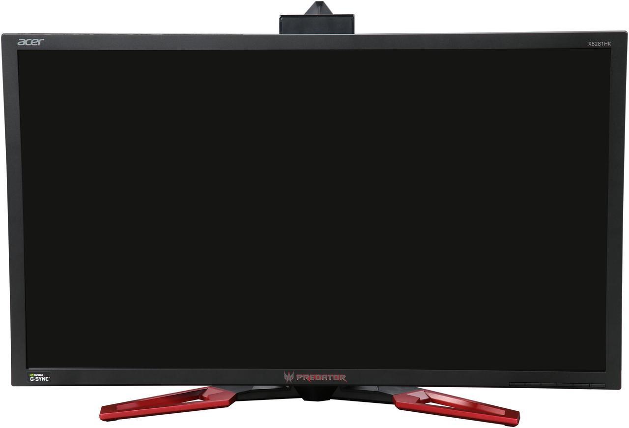Alt view image 9 of 11 - Acer Predator XB1 Series XB281HK bmiprz 28" Ultra HD 3840 x 2160 4K Resolution 60Hz 1ms HDMI DisplayPort Built-in Speakers USB 3.0 Hub NVIDIA G-SYNC Backlit LED LCD Gaming Monitor