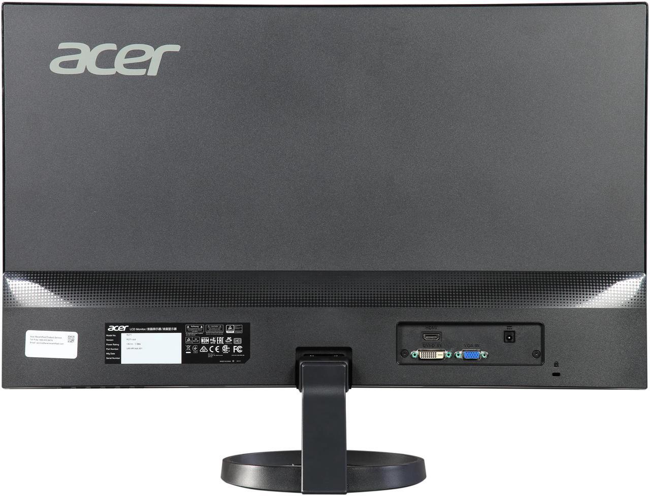 Alt view image 5 of 6 - Acer R1 Series R271 bid 27" Full HD 1920x1080 60Hz 4ms DVI HDMI VGA Flicker-Less Zero Frame Design Backlit LED IPS LCD Monitor