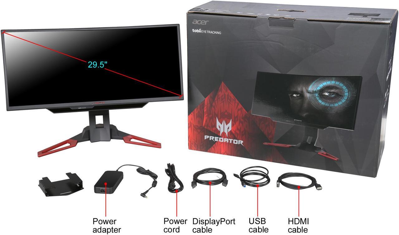 Alt view image 11 of 10 - Acer Predator Z1 (Z301C Tbmiphzx) Black 29.5" VA 4ms (GTG) 144 Hz, 2560 x 1080 (2K) 21:9, NVIDIA G-Sync Ultra-wide 1800R Curved Gaming Monitor, VisionCare Technology, 2 x 3W Speakers
