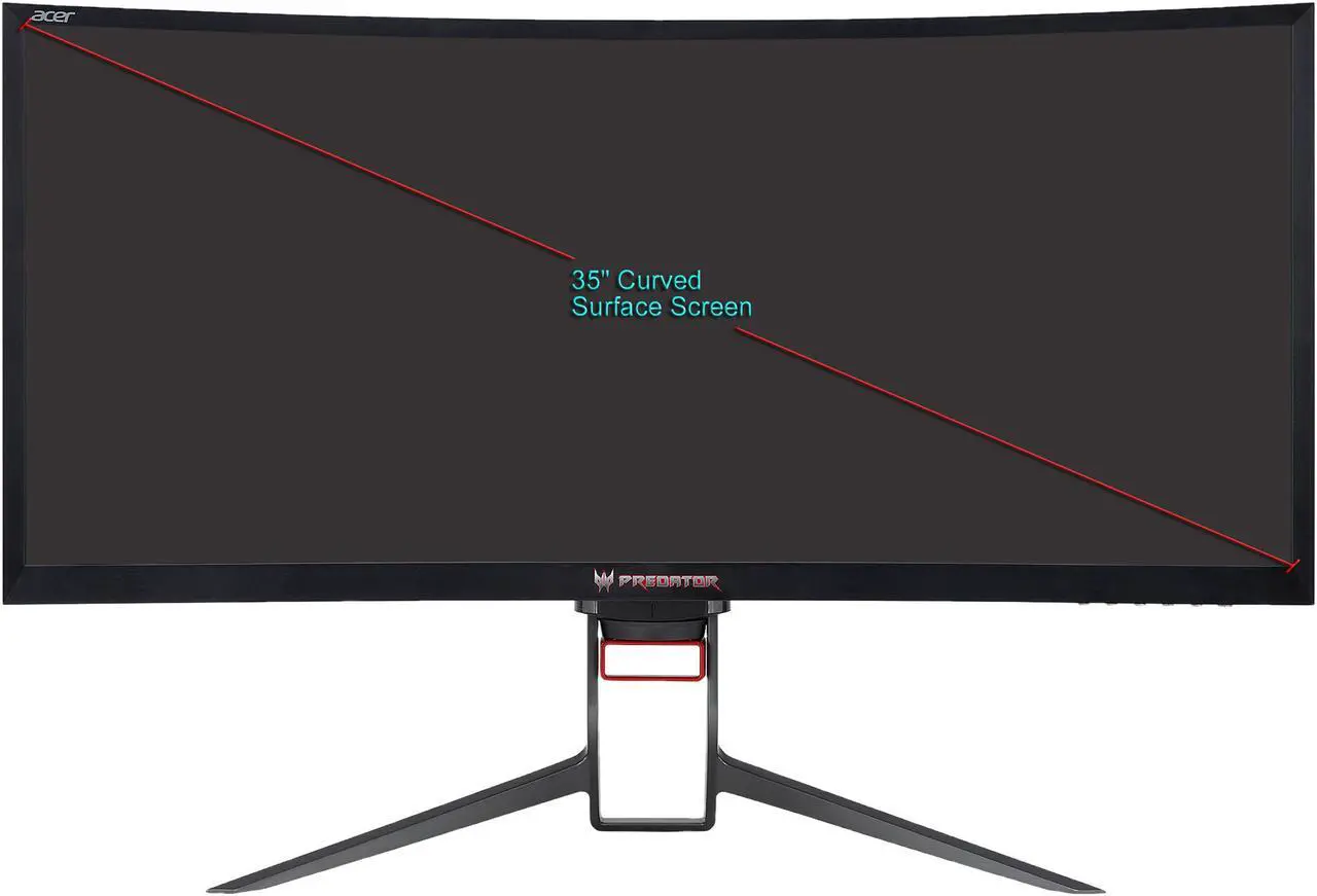 Alt view image 5 of 5 - Acer Predator Z35 Z35P bmiphz 35" Quad HD 3440 x 1440 100Hz 120Hz (OC) HDMI DisplayPort NVIDIA G-SYNC Flicker-Less Technology Built-in Speakers UltraWide Backlit LED Gaming Monitor