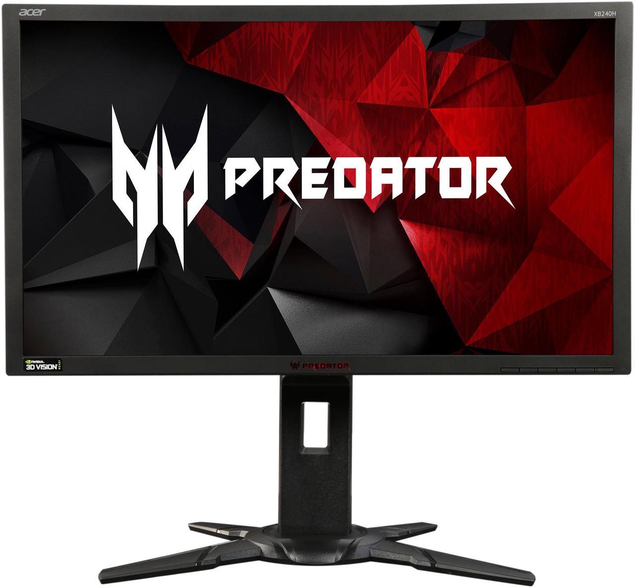 Alt view image 3 of 10 - Acer Predator XB240H Black 24" 1ms HDMI LED Backlight LCD/LED Monitor 350 cd/m2 Contrast Ratio (Native): 1,000:1 Contrast Ratio Max (ACM): 100,000,000:1