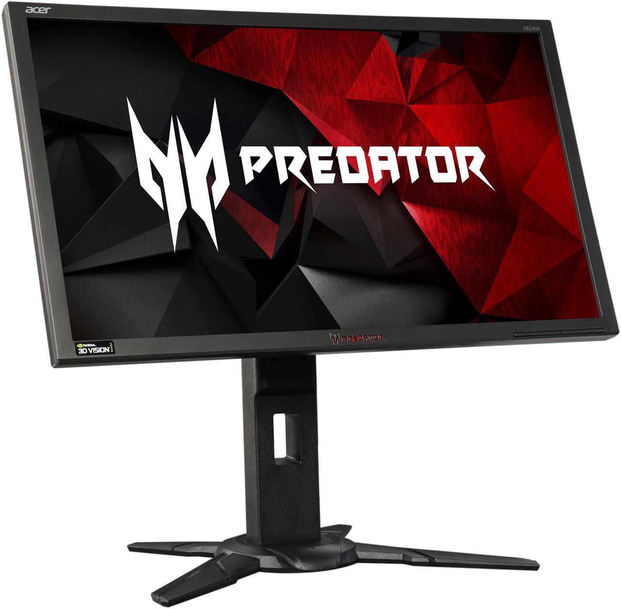 Alt view image 4 of 10 - Acer Predator XB240H Black 24" 1ms HDMI LED Backlight LCD/LED Monitor 350 cd/m2 Contrast Ratio (Native): 1,000:1 Contrast Ratio Max (ACM): 100,000,000:1