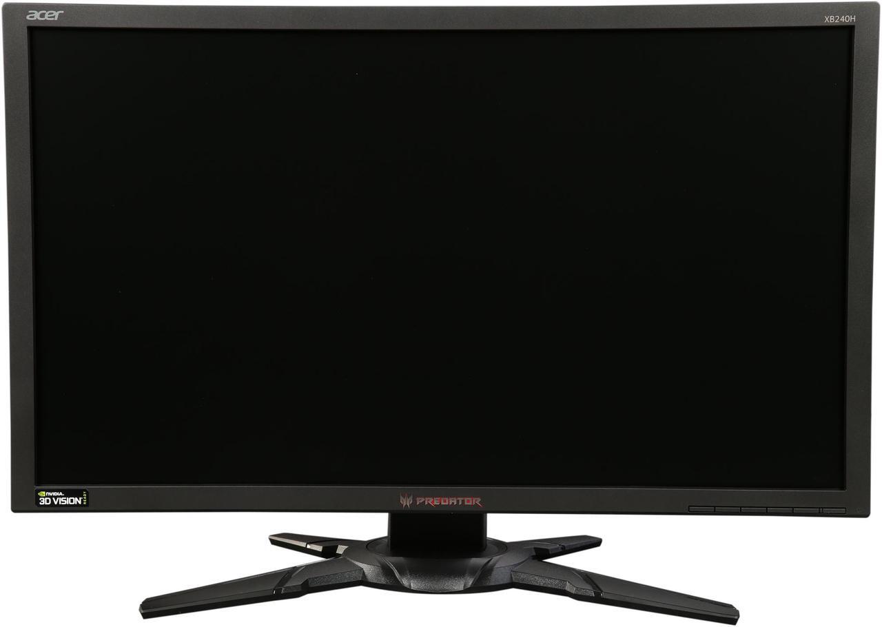 Alt view image 8 of 10 - Acer Predator XB240H Black 24" 1ms HDMI LED Backlight LCD/LED Monitor 350 cd/m2 Contrast Ratio (Native): 1,000:1 Contrast Ratio Max (ACM): 100,000,000:1