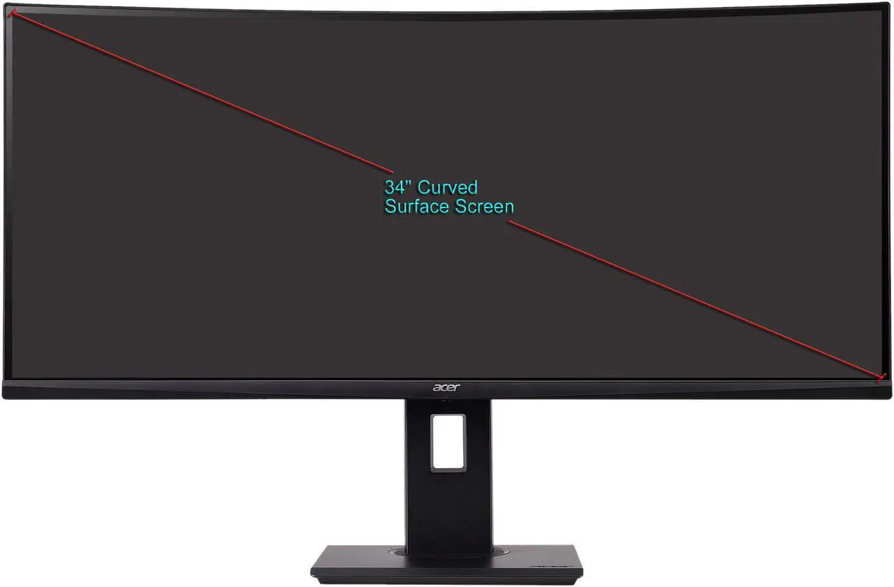 Alt view image 7 of 7 - Acer ED347CKR bmidphzx 34" UW-QHD 3440 x 1440 100Hz HDMI, DisplayPort, DVI AMD FreeSync Built-in Speakers USB Hub UltraWide LED Backlit Curved Gaming Monitor
