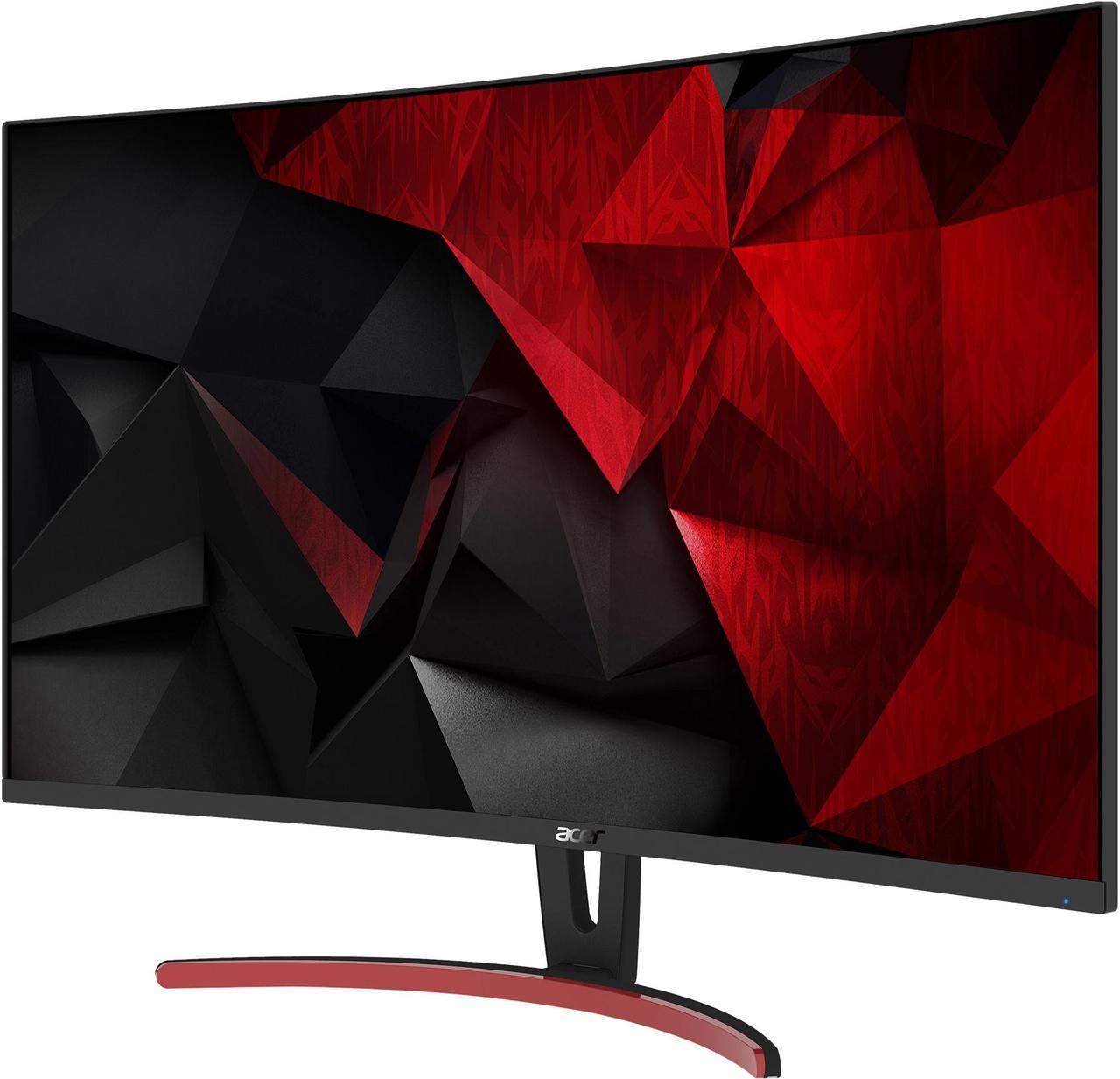 Acer Gaming Series ED323QUR Abidpx 32" (Actual size 31.5") 2560 x 1440 2K Resolution 144Hz DisplayPort HDMI DVI AMD FreeSync LED Backlit Curved Gaming Monitor