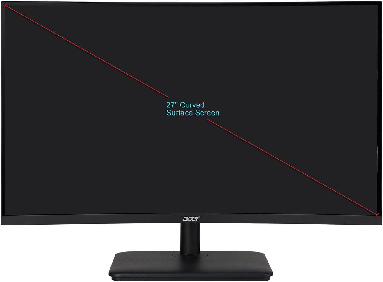 Alt view image 5 of 6 - Acer ED270R 27" Black 1920 x 1080 Widescreen 16:9 165Hz Refresh Rate AMD FreeSync Premium Technology, 2x HDMI, DisplayPort Curved LED Gaming Monitor