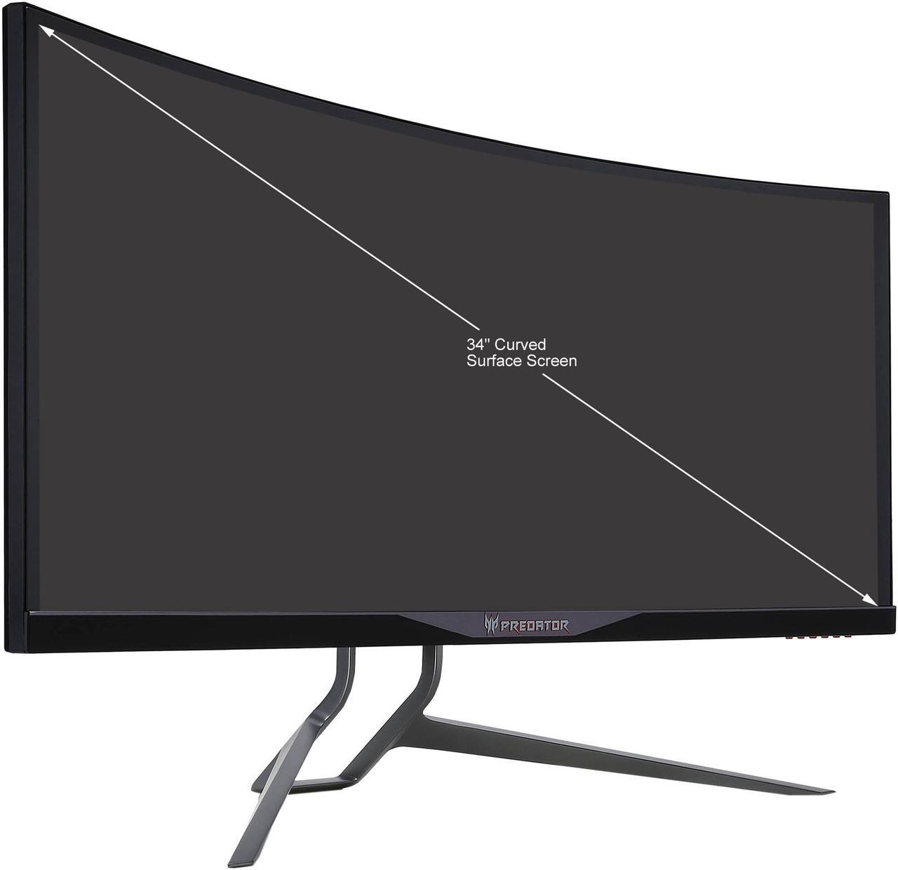 Alt view image 2 of 3 - Acer 34" 144 Hz / 180 Hz (OC) IPS UWQHD Gaming Monitor NVIDIA G-SYNC Compatible 2 x HDMI, 2 x DisplayPort, Type-C, 4 x USB 3.0 Predator X34 GSbmiipphuzx UM.CX0AA.S01