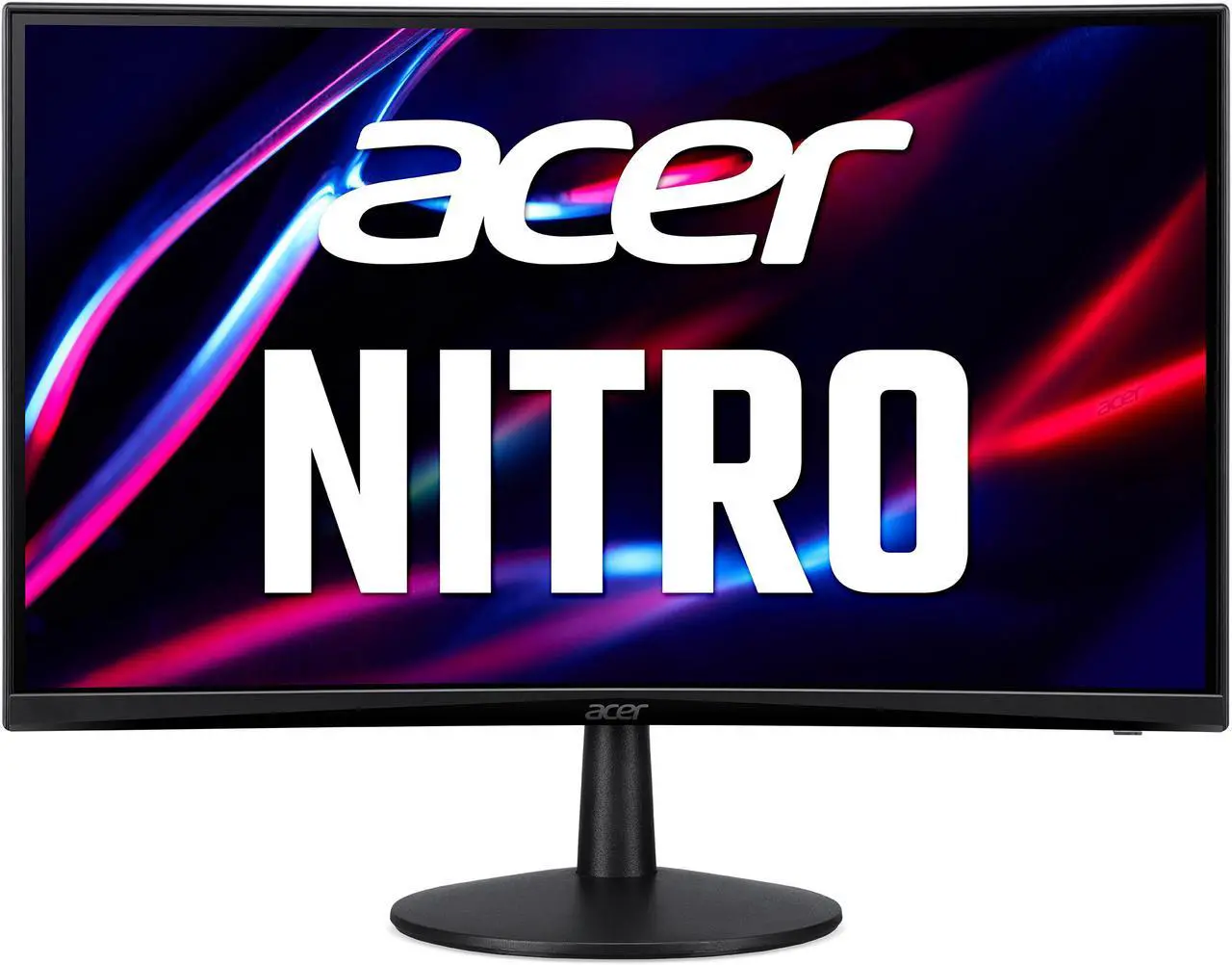 Alt view image 2 of 13 - Acer 23.6” 165Hz FHD Curved Gaming Monitor 1ms AMD FreeSync Premium, 1920x1080, 1500R, HDMIx2, DisplayPort Nitro ED240Q Sbiip