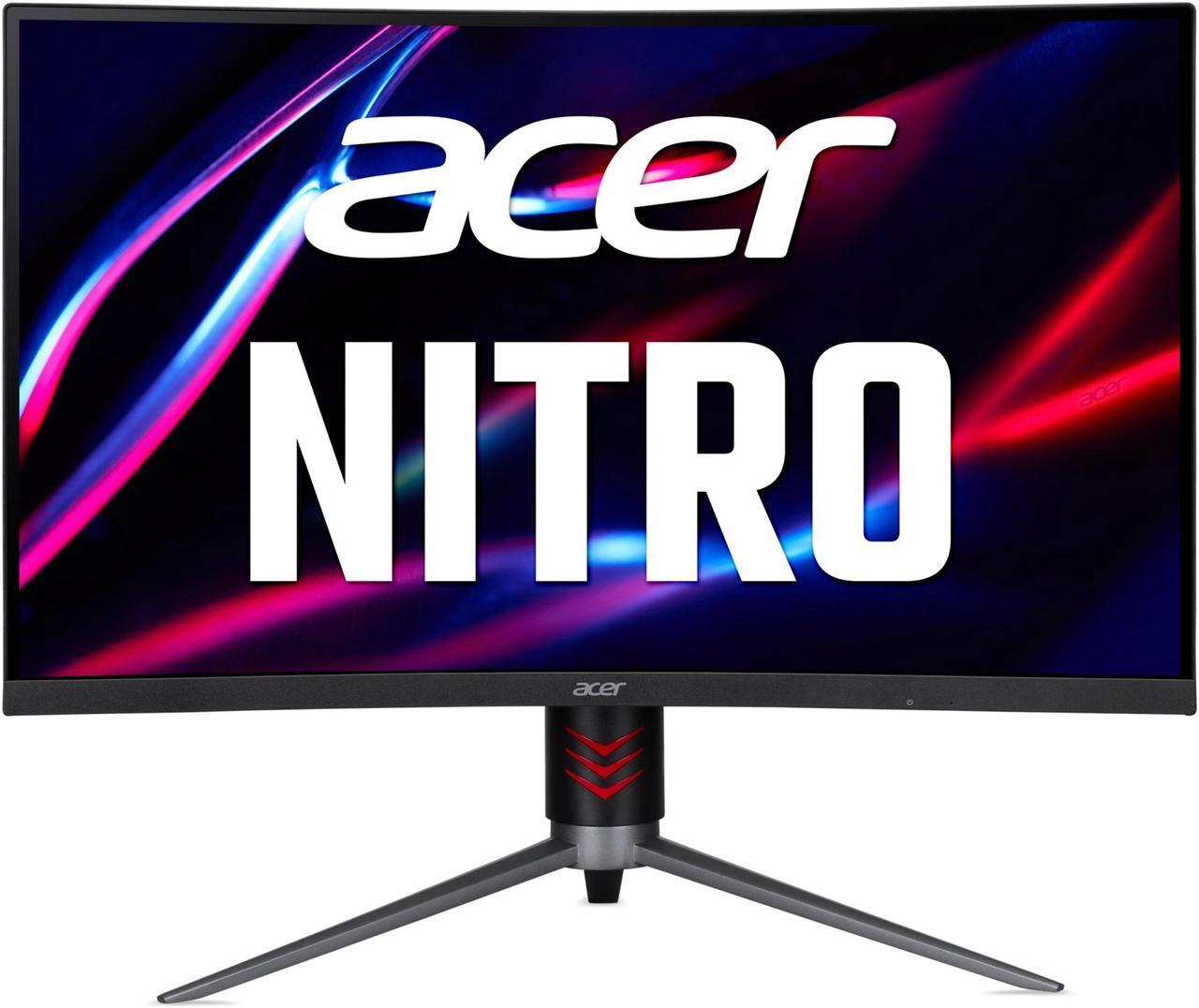 Main image of Acer Nitro 32” 1000R Curved 2560x1440P 2K 240Hz Refresh rate Up to 0.5ms response time VESA HDR400 AMD FreeSync Premium Adjustable Stand Gaming Monitor, HDMIx2, DisplayPort, Speaker (XZ323QU X3BMIIPH)