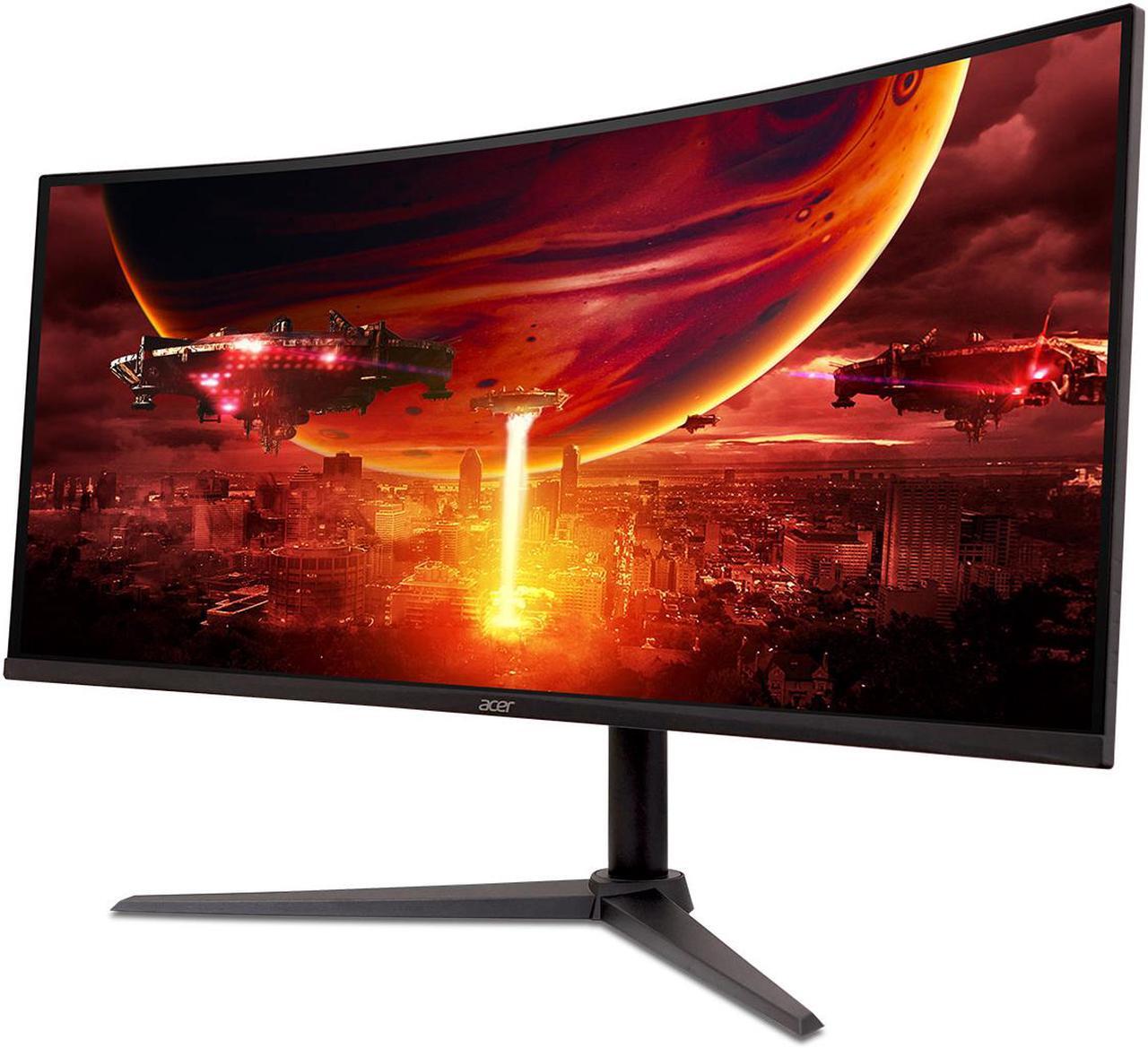 Alt view image 3 of 9 - Acer Nitro XZ342CU V3bmiiphx 34" 1500R 21:9 Curved QHD (3440 x 1440) AMD FreeSync Premium Gaming Monitor, 180Hz Refresh Rate, 1ms VRB, VESA DisplayHDR 400, VESA Mounting Compliant (1 x Display Ports & 2 x HDMI Ports)