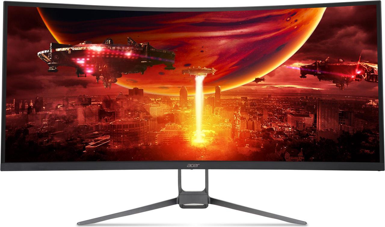 Alt view image 2 of 9 - Acer Nitro EDA343CUR J0bmiippx 34" 1000R 21:9 Curved QHD (3440 x 1440) FreeSync Premium Gaming Monitor, 120Hz Refresh Rate, 1ms (VRB), sRGB 99%, VESA Mounting Compliant (2 x DP 1.2, 2 x HDMI 2.0)