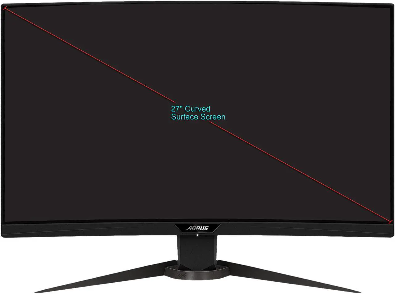 Alt view image 8 of 8 - AORUS CV27Q 27" Frameless Height Adjustable Curved 1500R Gaming Monitor, Quad HD 1440p, 90% DCI-P3 Color Accurate VA Panel, 1ms 165 Hz, HDR, FreeSync Premium Pro, VESA, Zero Bright Dot Policy