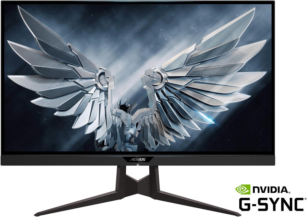 AORUS FI27Q-P 27" 165Hz 1440P QHD HBR3 G-SYNC Compatible IPS Gaming Monitor, Built-in ANC, 2k Display, 1 ms Response Time, HDR, 95% DCI-P3, 1x Display Port 1.4, 2x HDMI 2.0, 2x USB 3.0