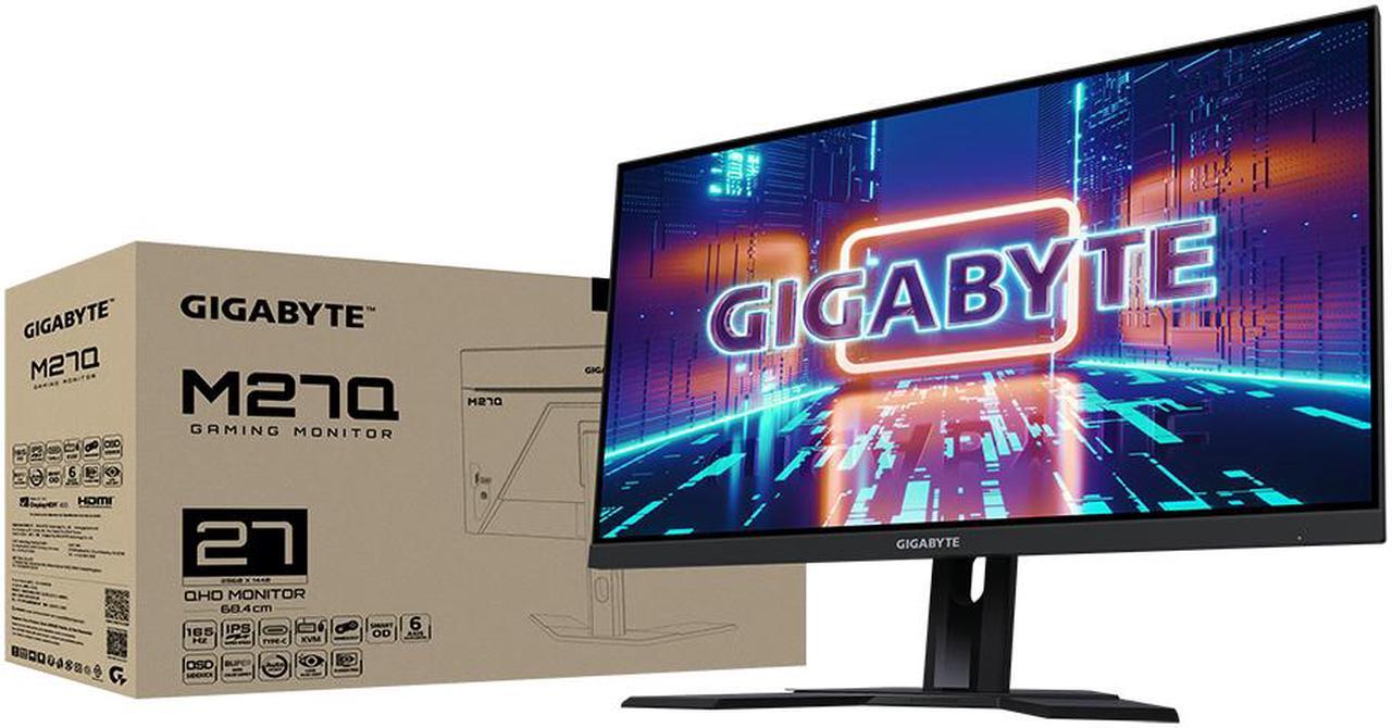 Alt view image 9 of 12 - GIGABYTE - M27Q (2023) - 27" IPS Gaming Monitor - QHD 2560x1440 - 165Hz/OC 170Hz - 1ms MPRT - AMD FreeSync Premium - Type C KVM - HDMI, DP, Type C - Height Adjustable - Black