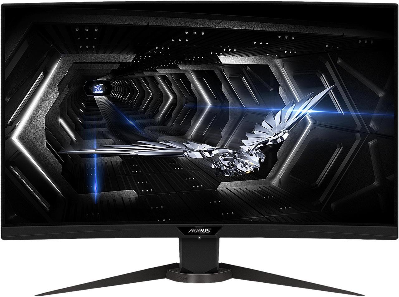 AORUS CV27Q 27" Frameless Curved 1500R Gaming Monitor, Quad HD 1440p, 90% DCI-P3 Color Accurate VA Panel, 1ms 165 Hz, HDR, FreeSync Premium Pro, VESA