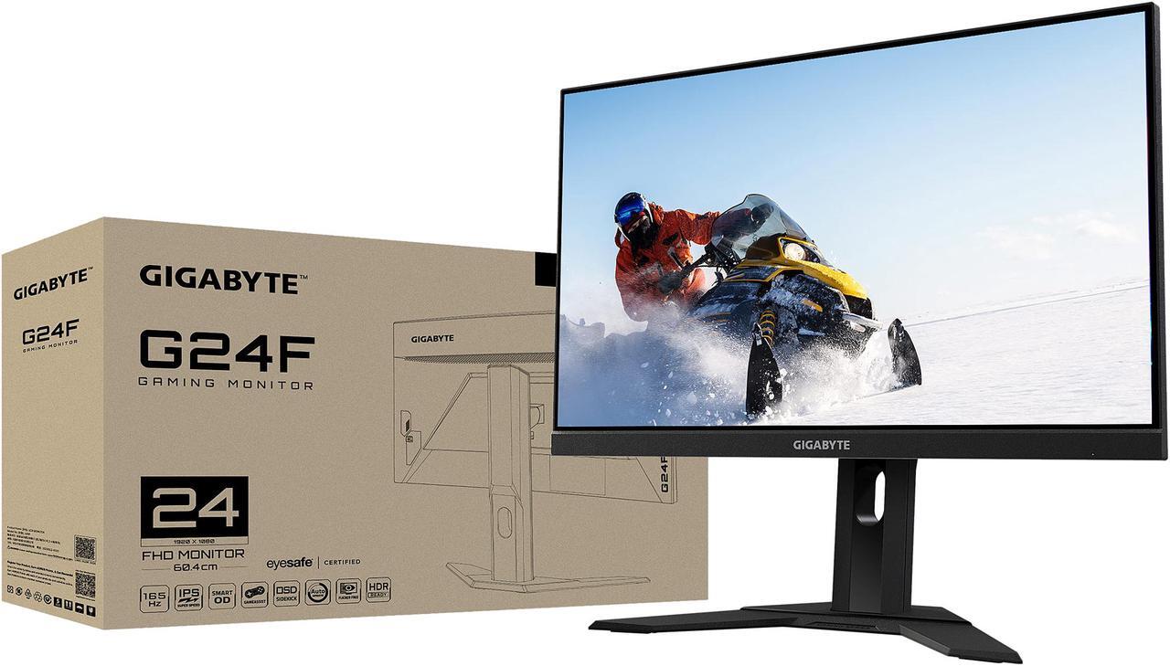 Alt view image 9 of 9 - GIGABYTE G24F 24" (23.8" Viewable) 165Hz/170Hz(OC) 1920 x 1080 SS IPS, 1ms (MPRT), 90% DCI-P3, FreeSync Premium, 1x DisplayPort 1.2 (HDR Ready), 2x HDMI 2.0, 2x USB 3.0 Height Adjust Gaming Monitor