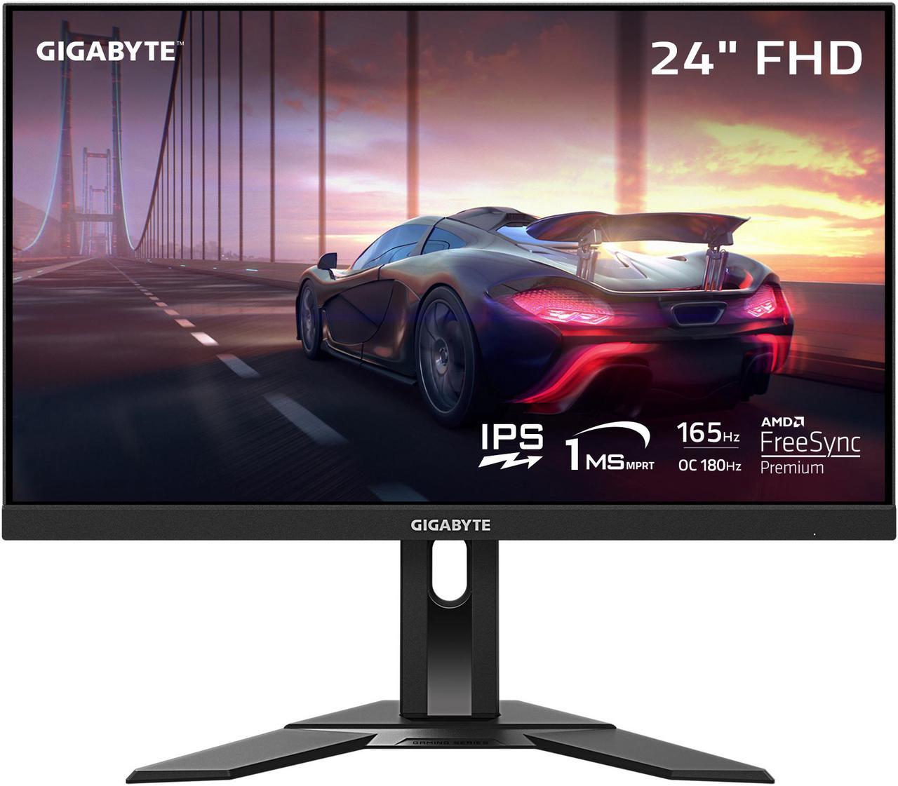 GIGABYTE - G24F 2 - 24" IPS Gaming Monitor - FHD 1920x1080 - 165Hz/OC 180Hz - 1ms MPRT - AMD FreeSync Premium - HDMI, DP, USB-A - Height Adjustable - Black