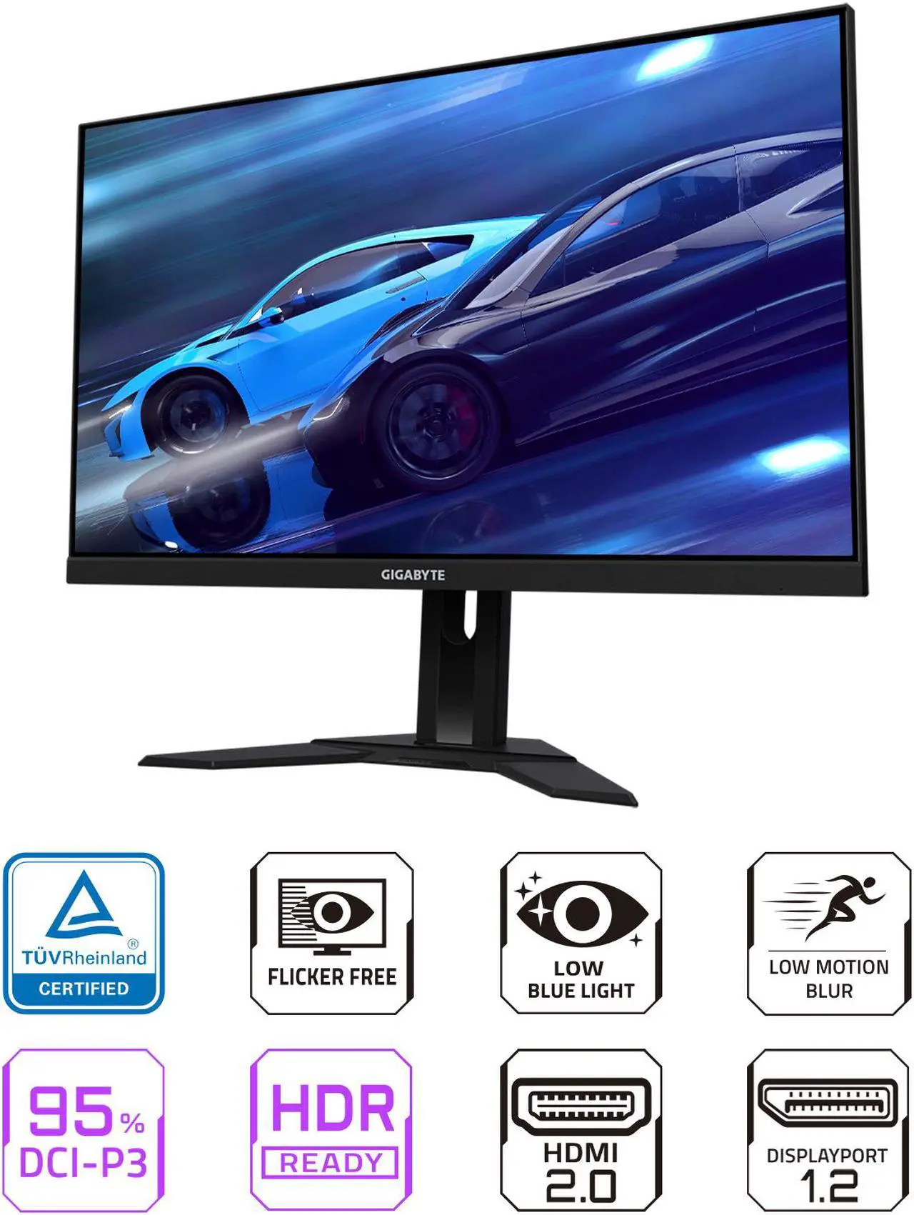 Alt view image 2 of 5 - GIGABYTE - G27F 2 - 27" IPS Gaming Monitor - FHD 1920x1080 - 165Hz/OC 170Hz - 1ms MPRT - AMD FreeSync Premium - HDMI, DP, USB-A - Height Adjustable - Black