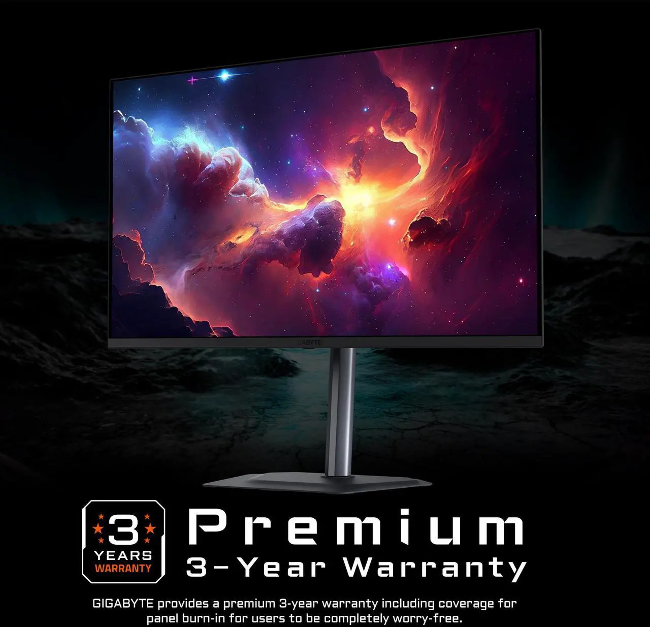 Alt view image 11 of 12 - GIGABYTE - MO32U - 32" QD-OLED Gaming Monitor - UHD 3840x2160 - 165Hz - 0.03ms GTG - AMD FreeSync Premium Pro - Type C KVM - HDMI, DP - Height Adjustable - Black