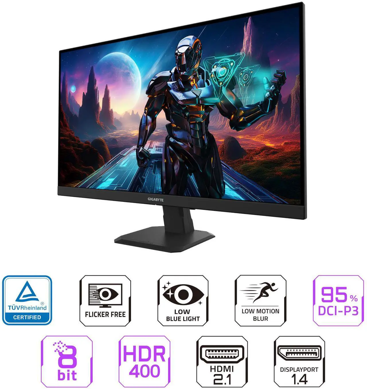 Alt view image 2 of 5 - GIGABYTE - GS27U - 27" SS IPS Gaming Monitor - UHD 3840x2160 - 160Hz - 1ms MPRT - AMD FreeSync Premium - HDMI, DP - Black