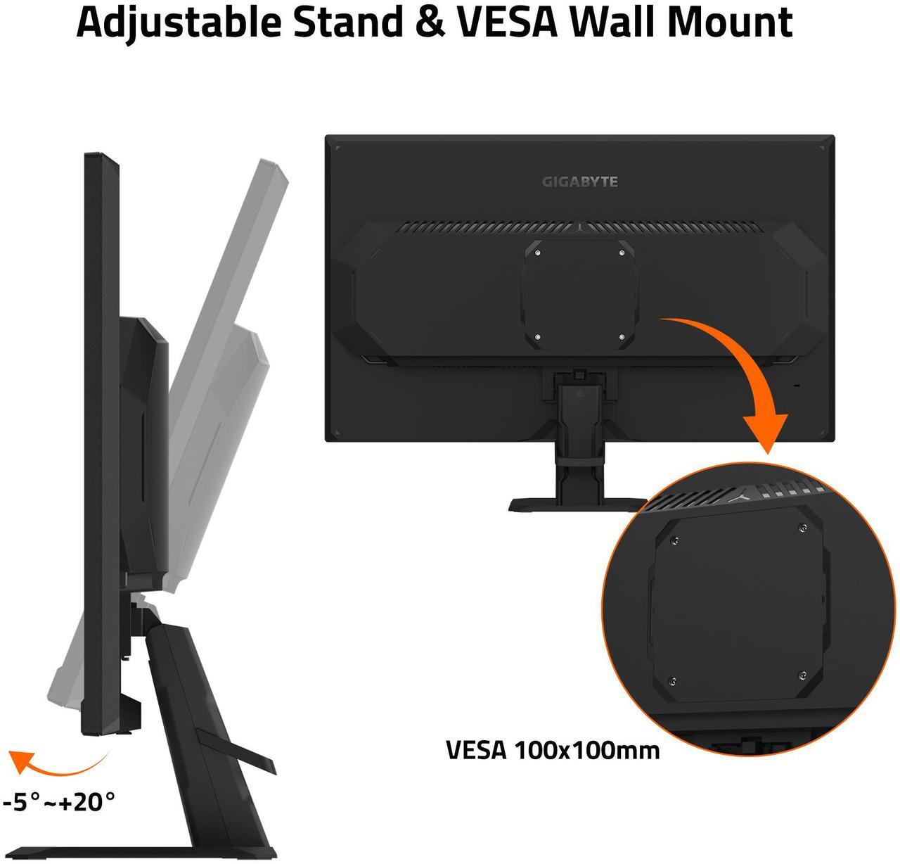 Alt view image 5 of 5 - GIGABYTE - GS27U - 27" SS IPS Gaming Monitor - UHD 3840x2160 - 160Hz - 1ms MPRT - AMD FreeSync Premium - HDMI, DP - Black