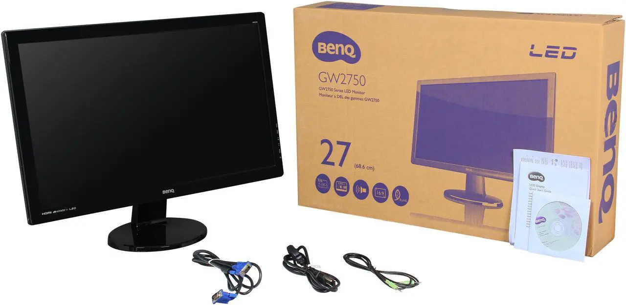 Alt view image 8 of 8 - BenQ 27" VA LCD Monitor 4ms (GTG) D-Sub, DVI, HDMI GW Series GW2750HM